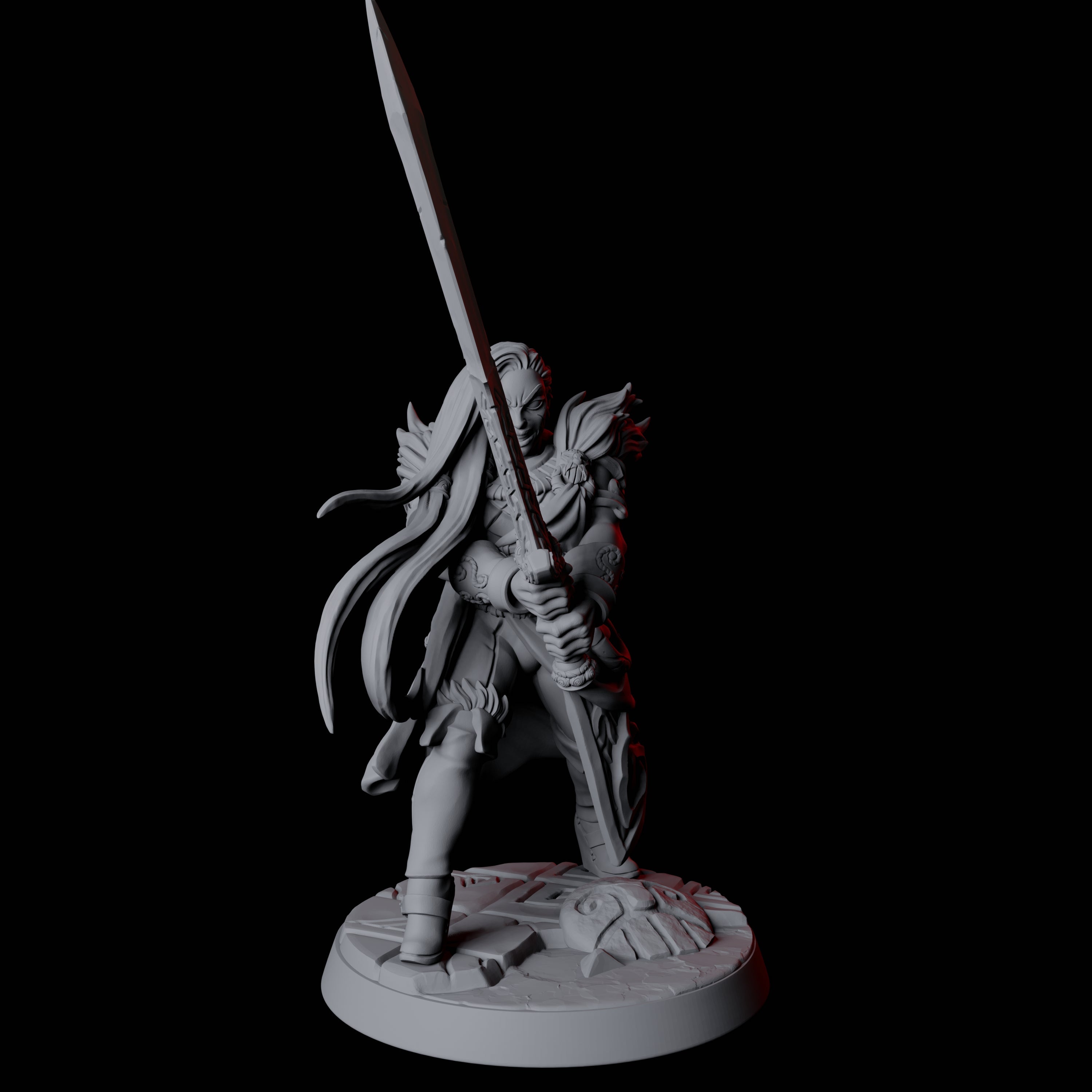 Grinning North Womanman Berserker Miniature for Dungeons and Dragons, Pathfinder or other TTRPGs