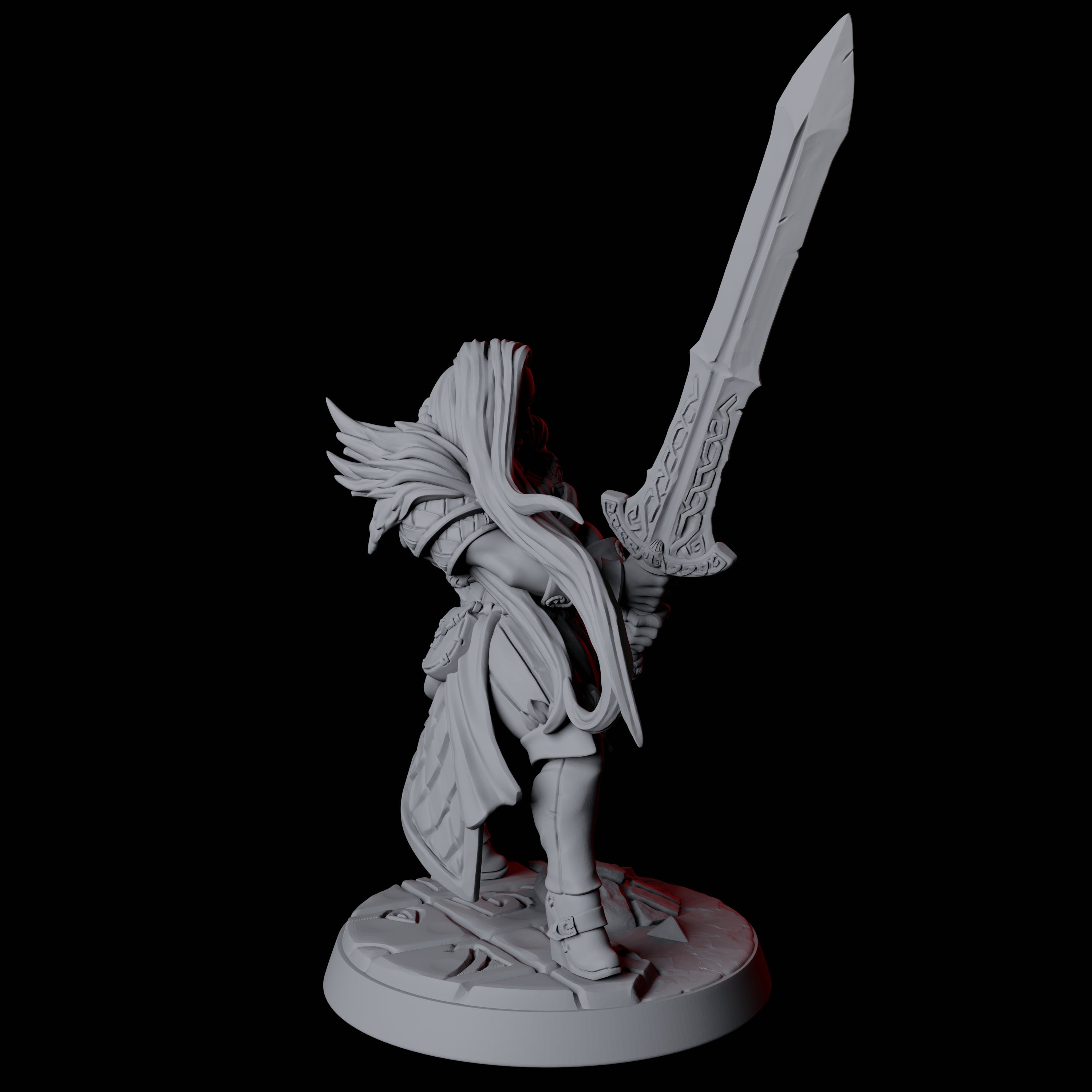 Grinning North Womanman Berserker Miniature for Dungeons and Dragons, Pathfinder or other TTRPGs