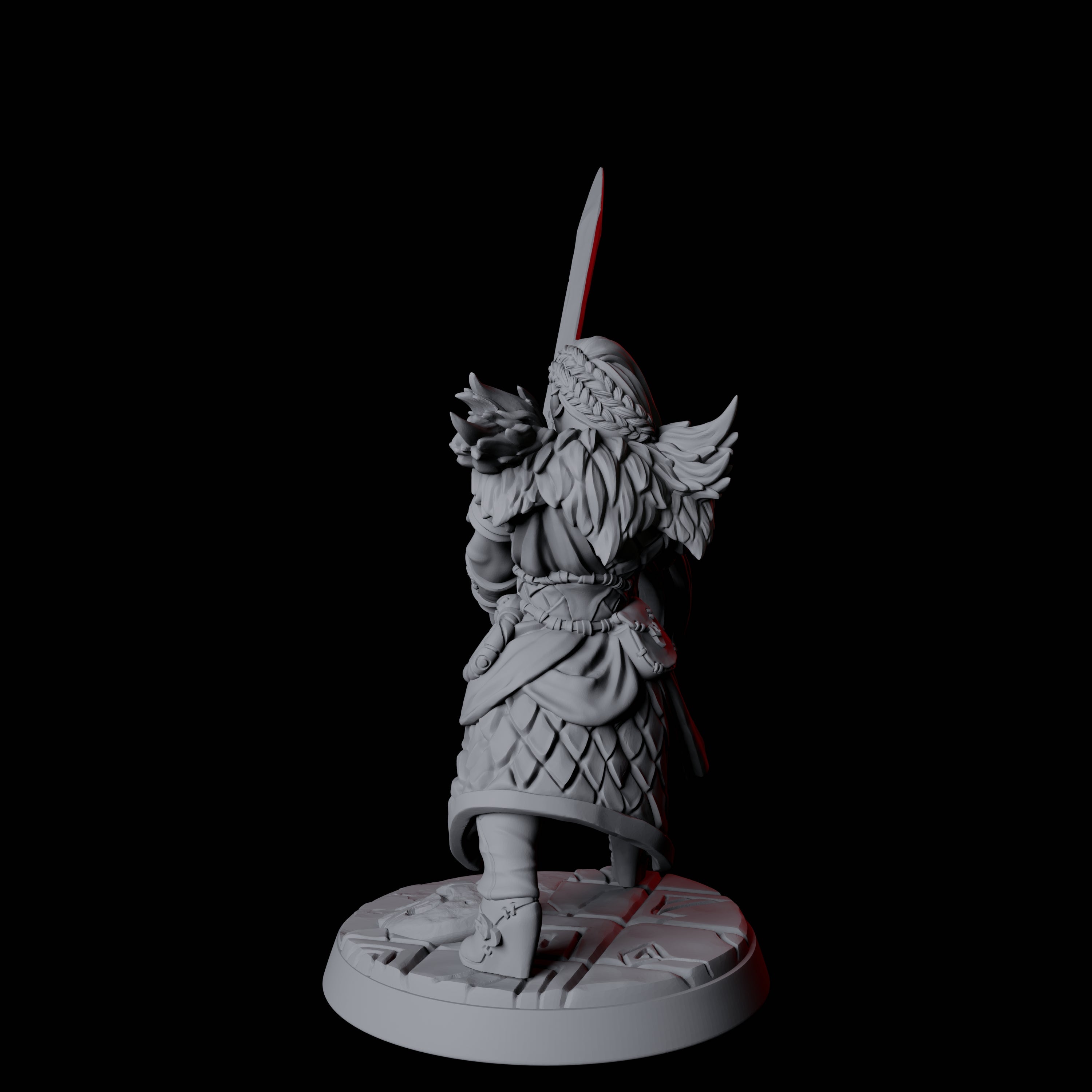 Grinning North Womanman Berserker Miniature for Dungeons and Dragons, Pathfinder or other TTRPGs