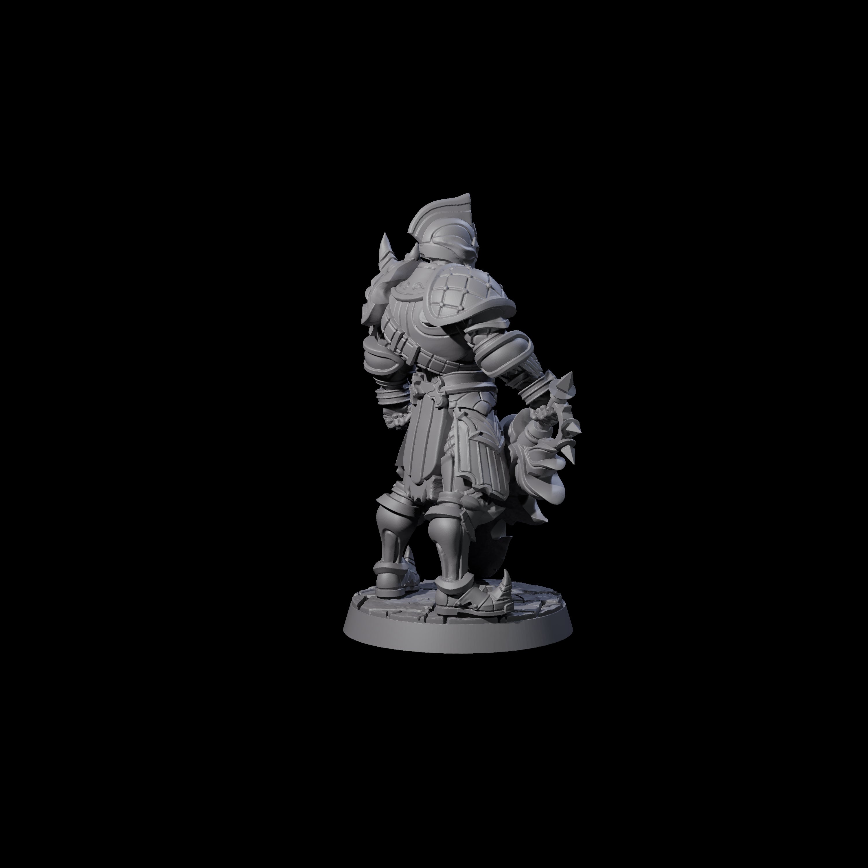 Gritty Heavy Sword Fighter Miniature for Dungeons and Dragons, Pathfinder or other TTRPGs