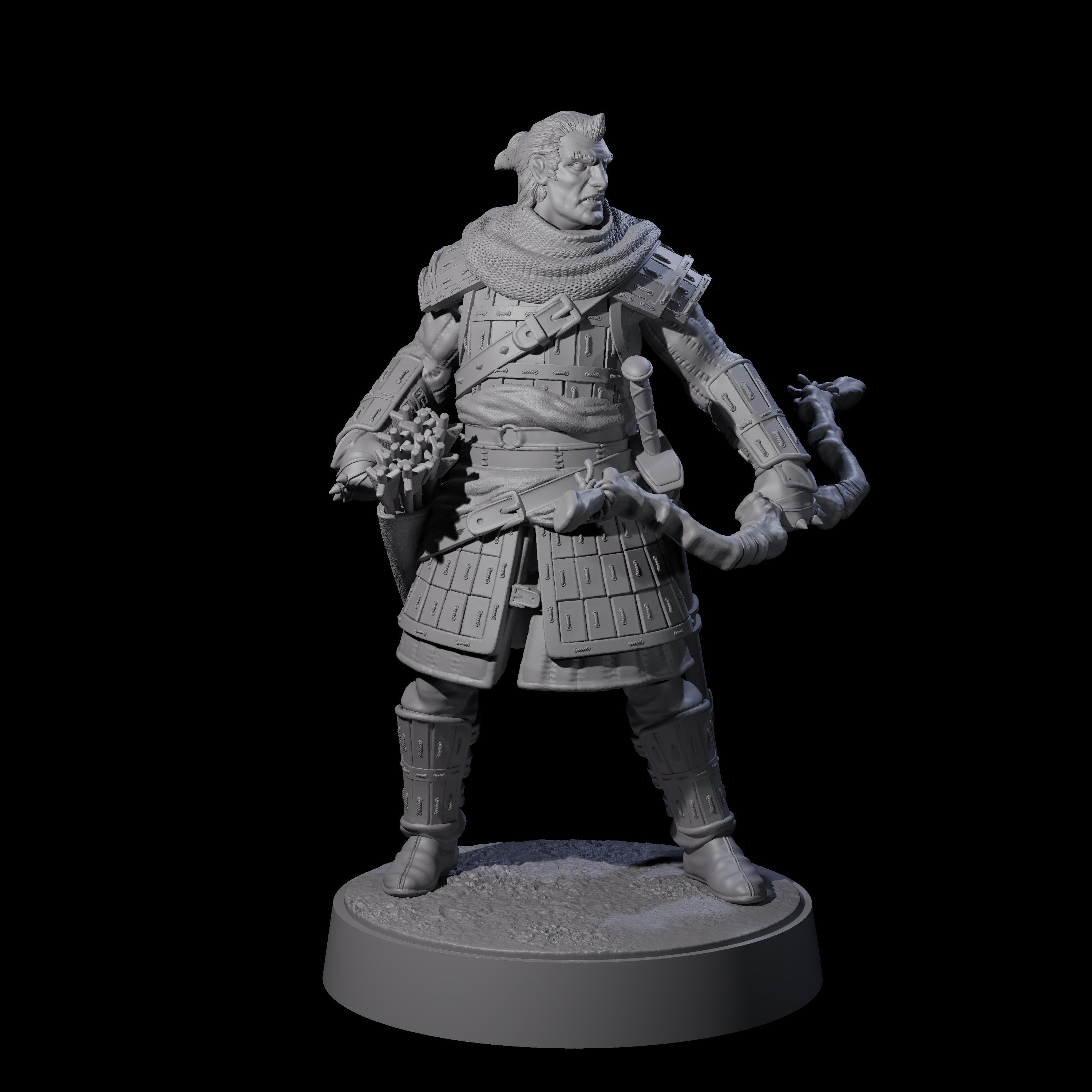 Grizzled Archer A Miniature for Dungeons and Dragons, Pathfinder or other TTRPGs
