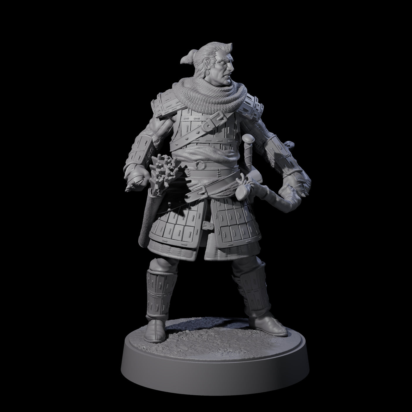 Grizzled Archer A Miniature for Dungeons and Dragons, Pathfinder or other TTRPGs