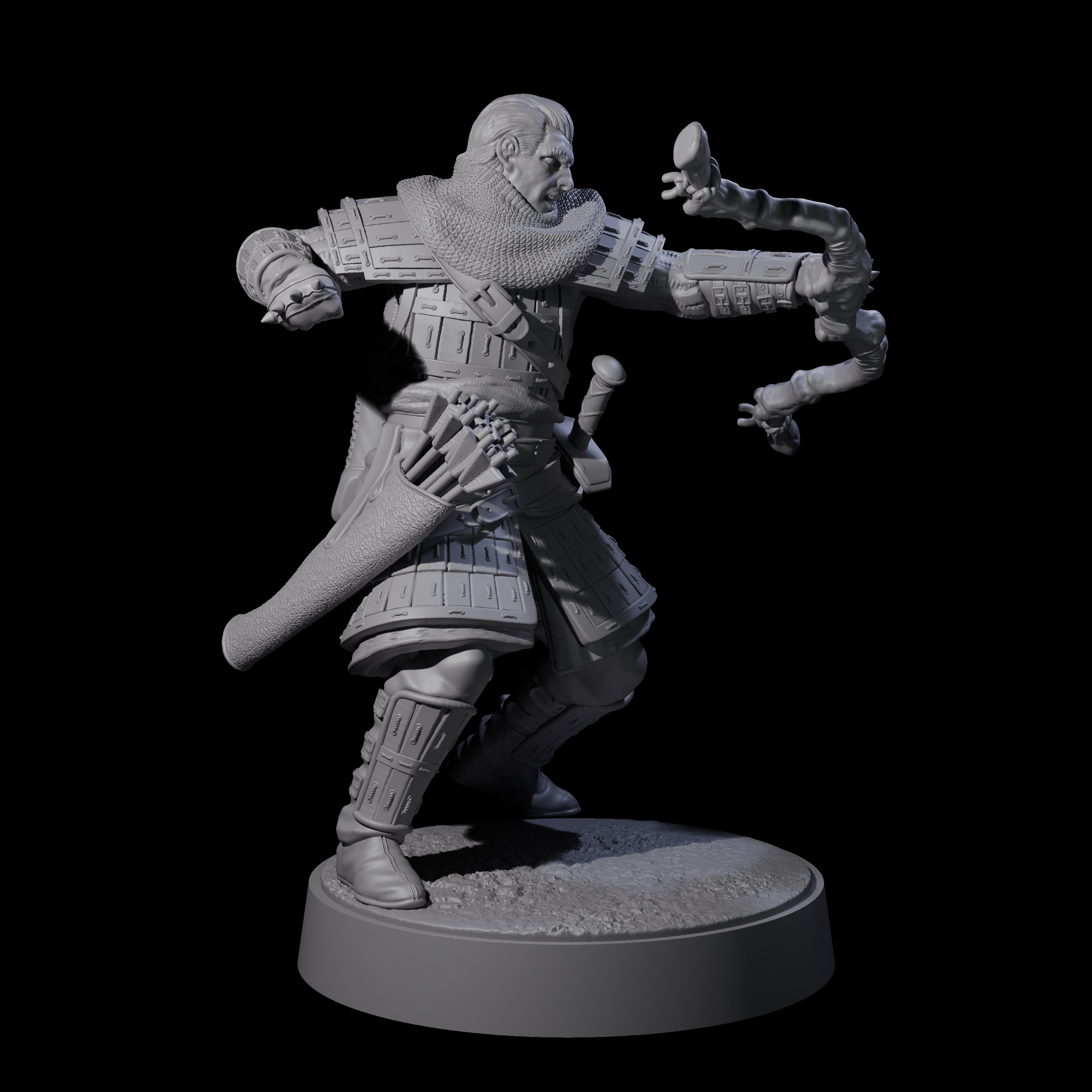 Grizzled Archer B Miniature for Dungeons and Dragons, Pathfinder or other TTRPGs