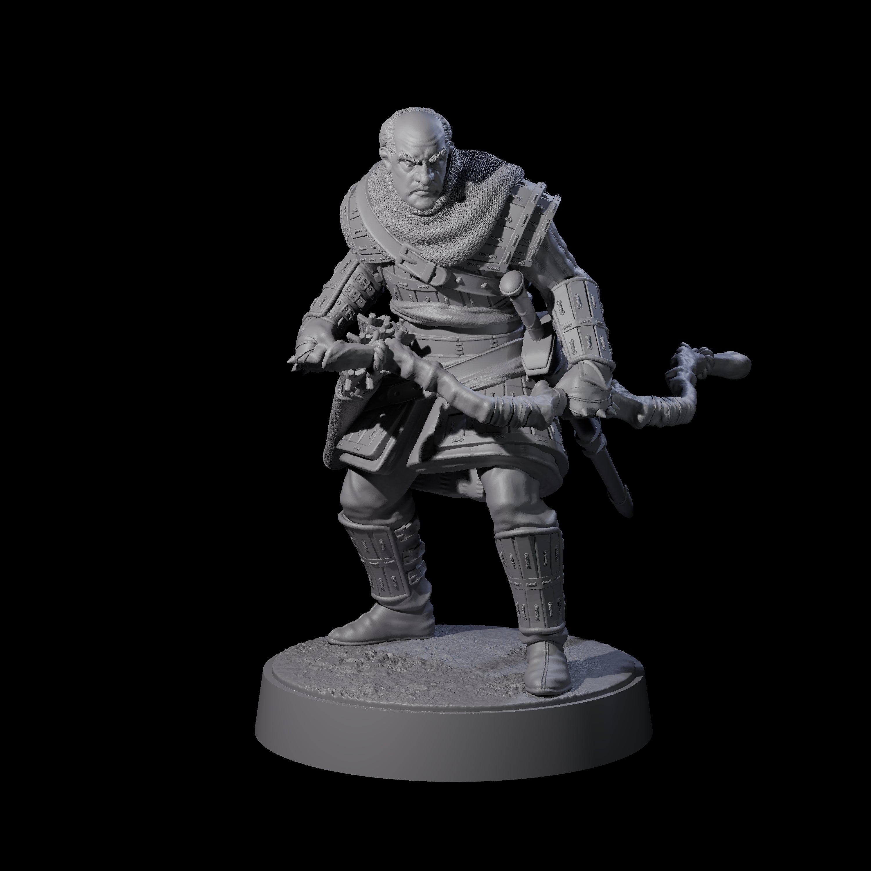 Grizzled Archer C Miniature for Dungeons and Dragons, Pathfinder or other TTRPGs