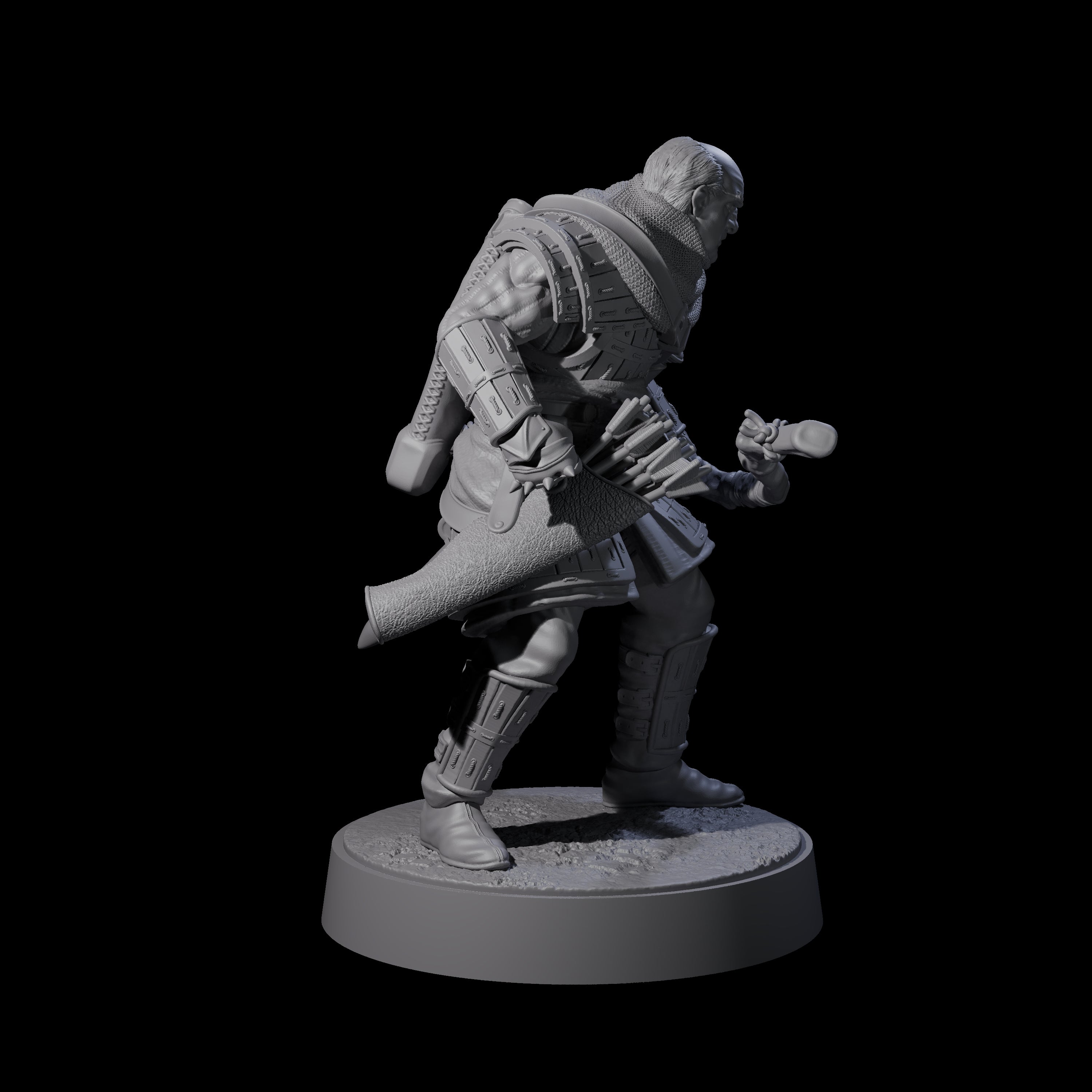 Grizzled Archer C Miniature for Dungeons and Dragons, Pathfinder or other TTRPGs