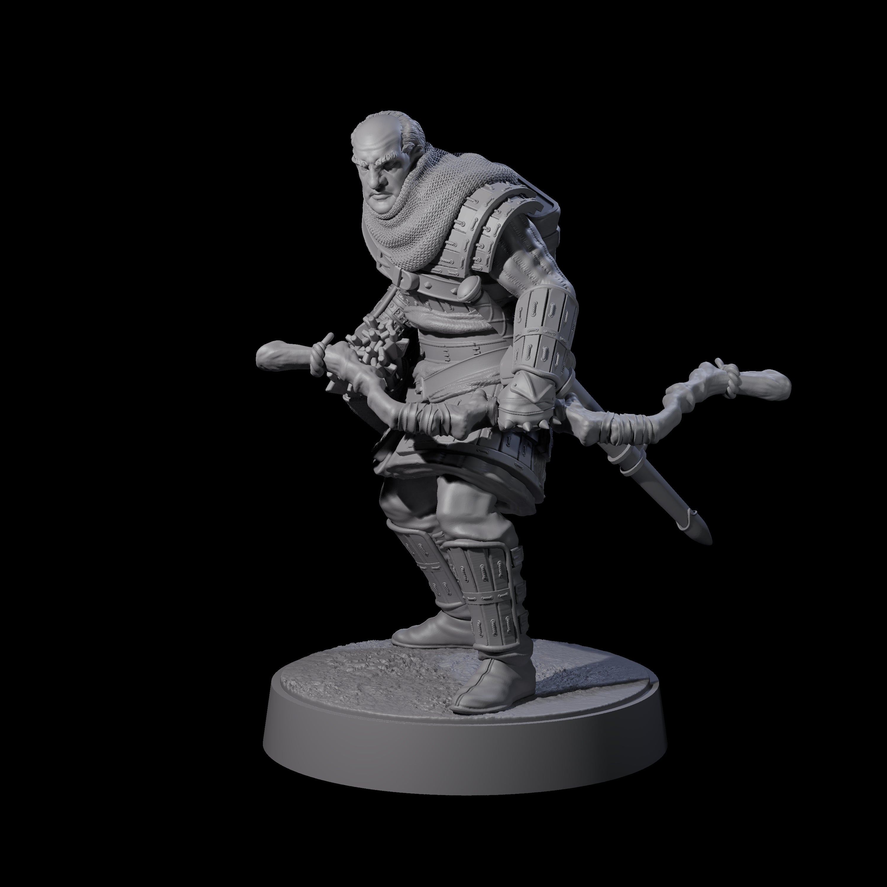 Grizzled Archer C Miniature for Dungeons and Dragons, Pathfinder or other TTRPGs