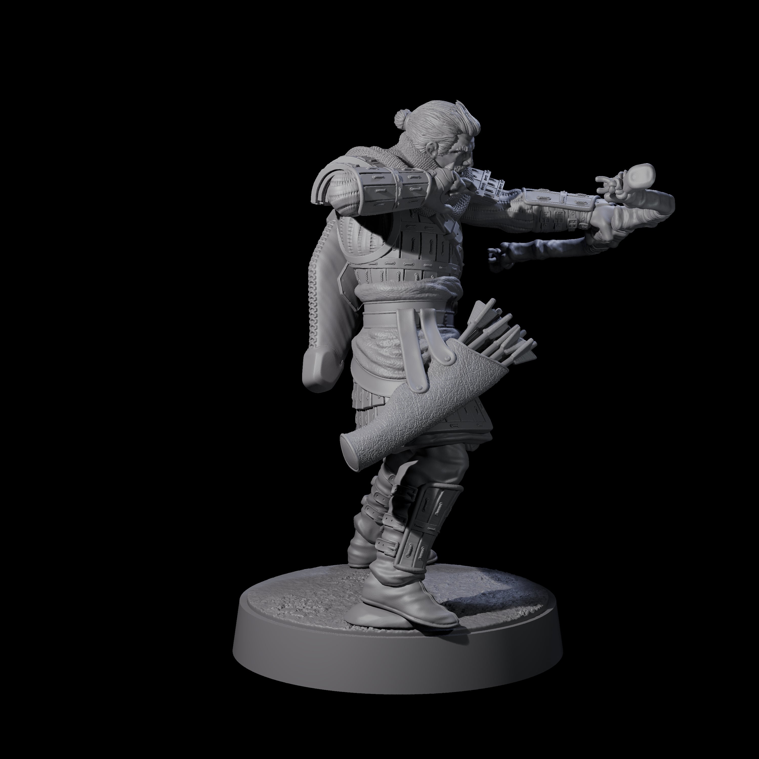 Grizzled Archer D Miniature for Dungeons and Dragons, Pathfinder or other TTRPGs