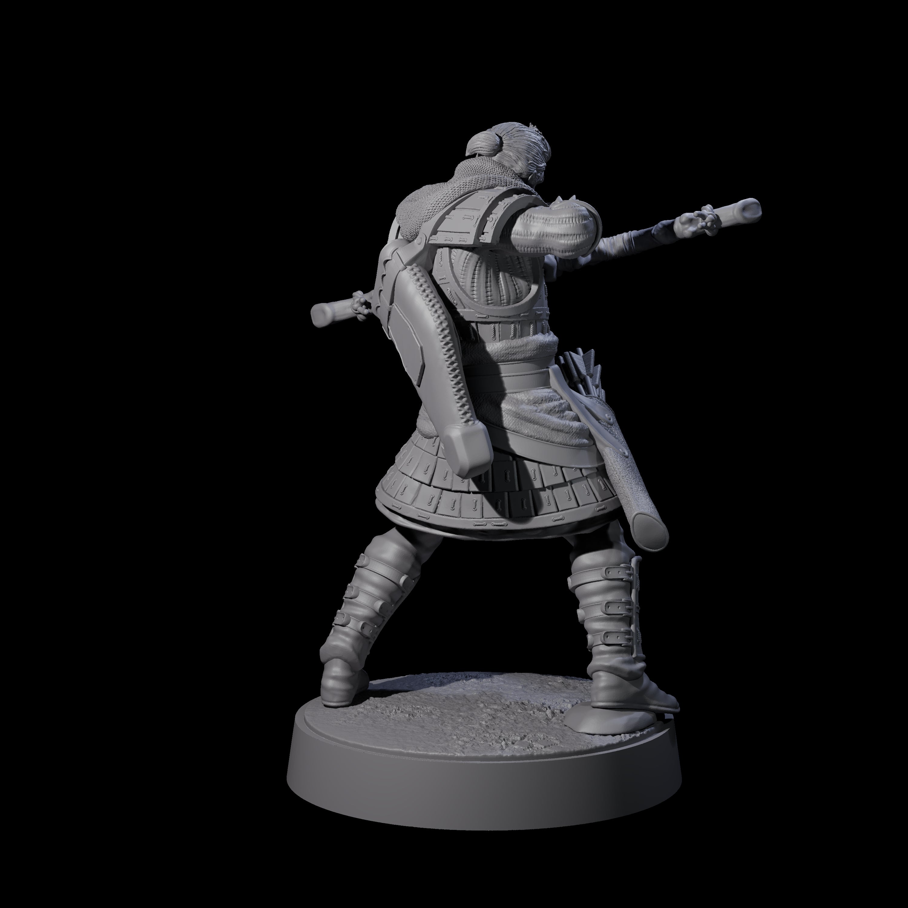 Grizzled Archer D Miniature for Dungeons and Dragons, Pathfinder or other TTRPGs