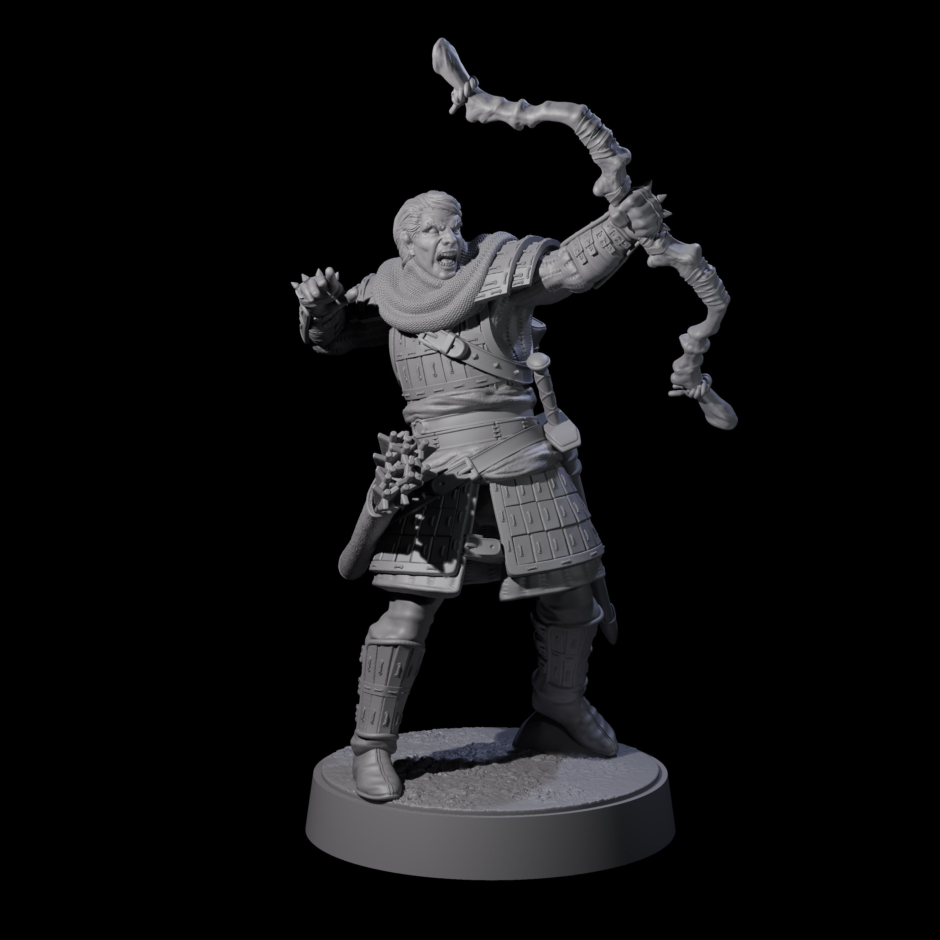 Grizzled Archer E Miniature for Dungeons and Dragons, Pathfinder or other TTRPGs