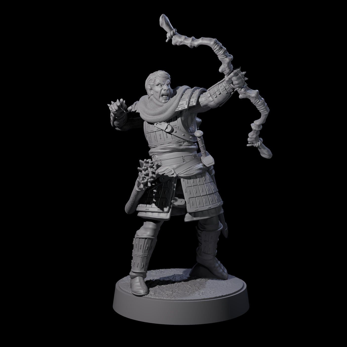 Grizzled Archer E Miniature for Dungeons and Dragons, Pathfinder or other TTRPGs