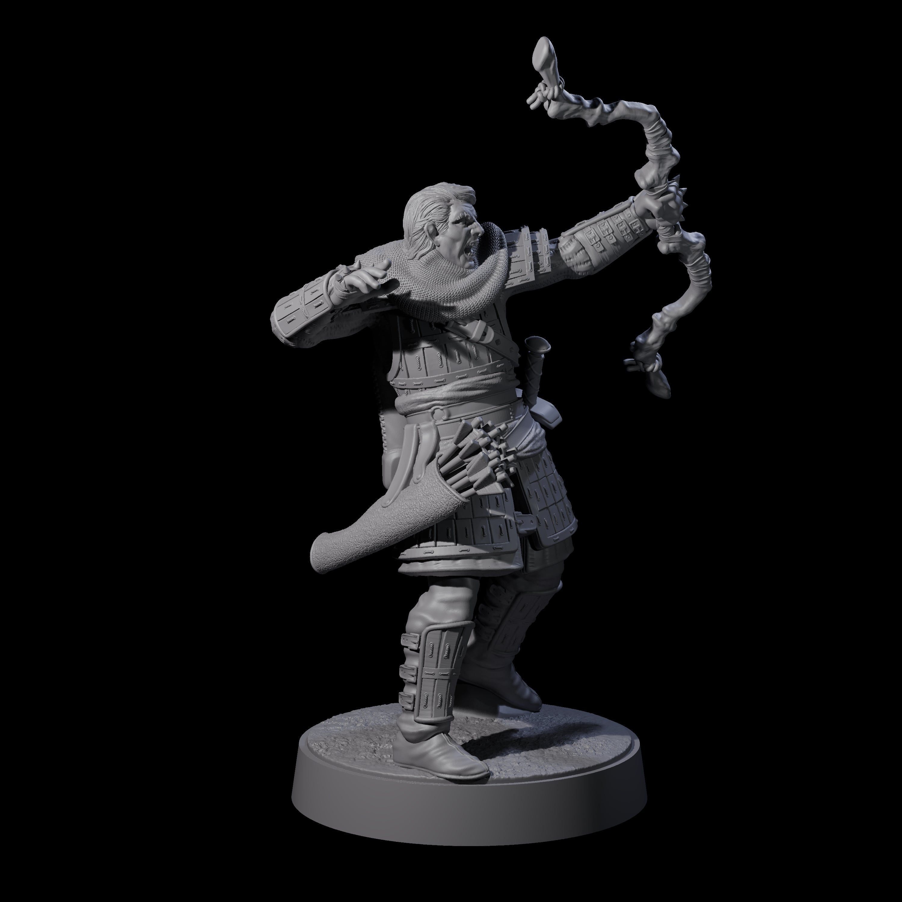 Grizzled Archer E Miniature for Dungeons and Dragons, Pathfinder or other TTRPGs