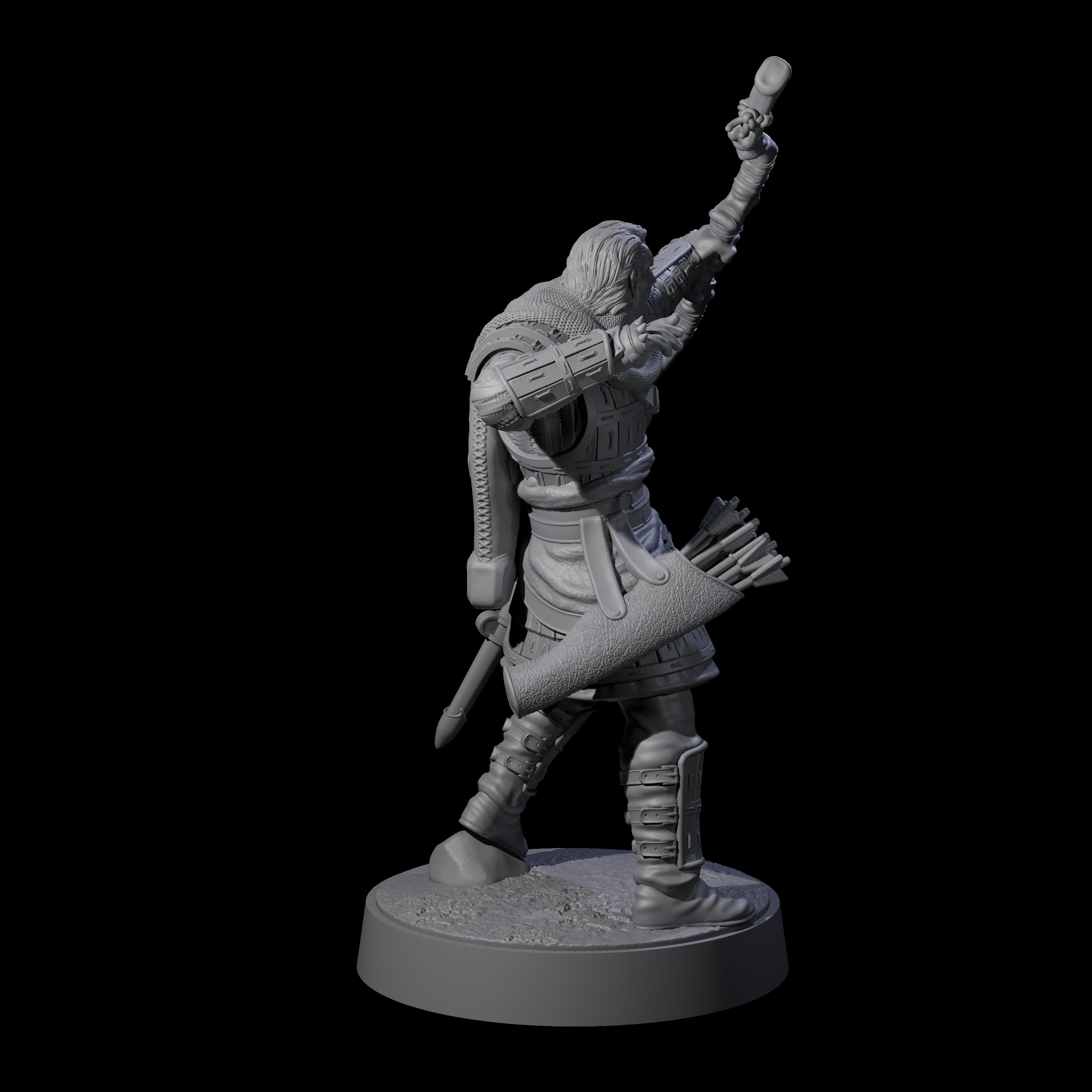 Grizzled Archer E Miniature for Dungeons and Dragons, Pathfinder or other TTRPGs