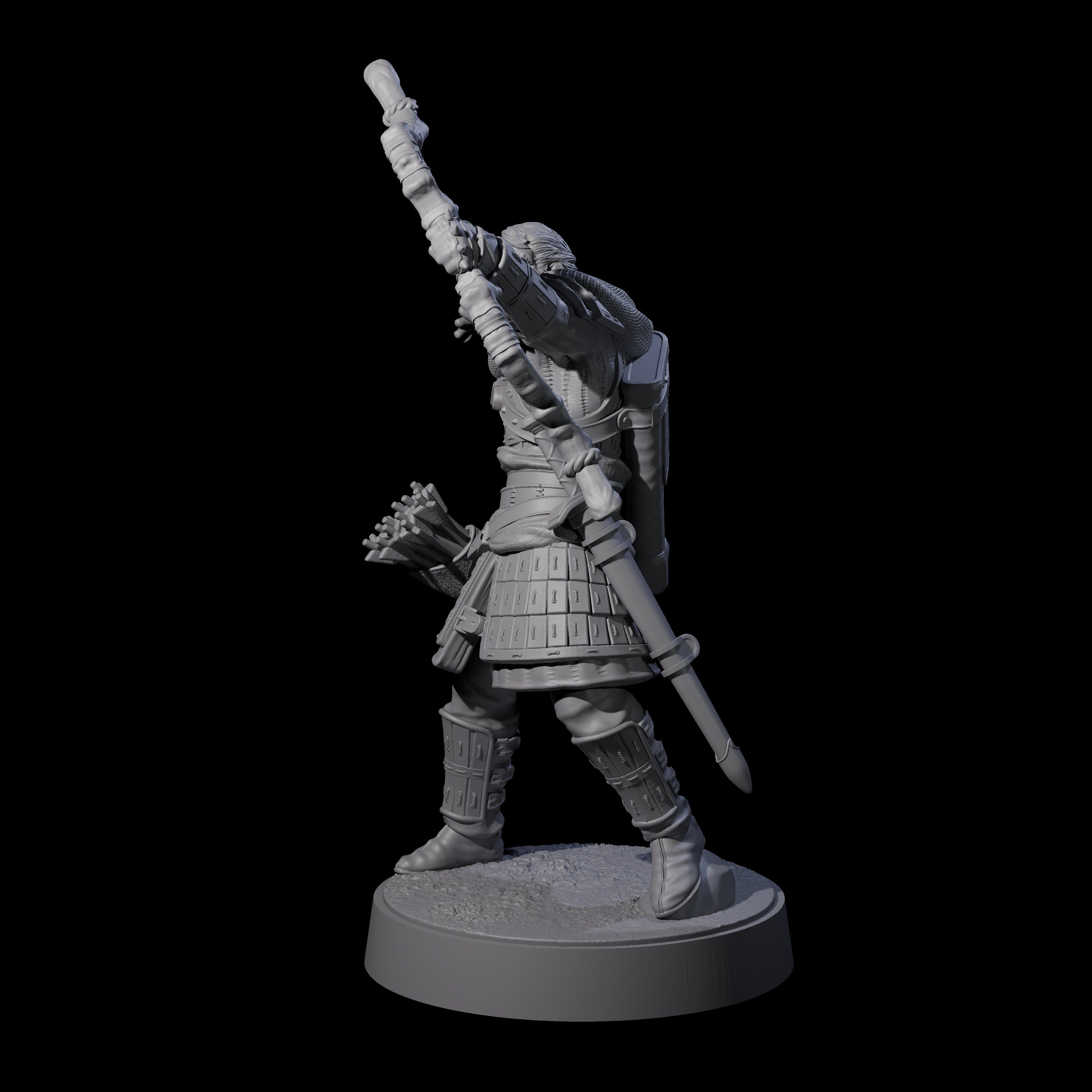 Grizzled Archer E Miniature for Dungeons and Dragons, Pathfinder or other TTRPGs