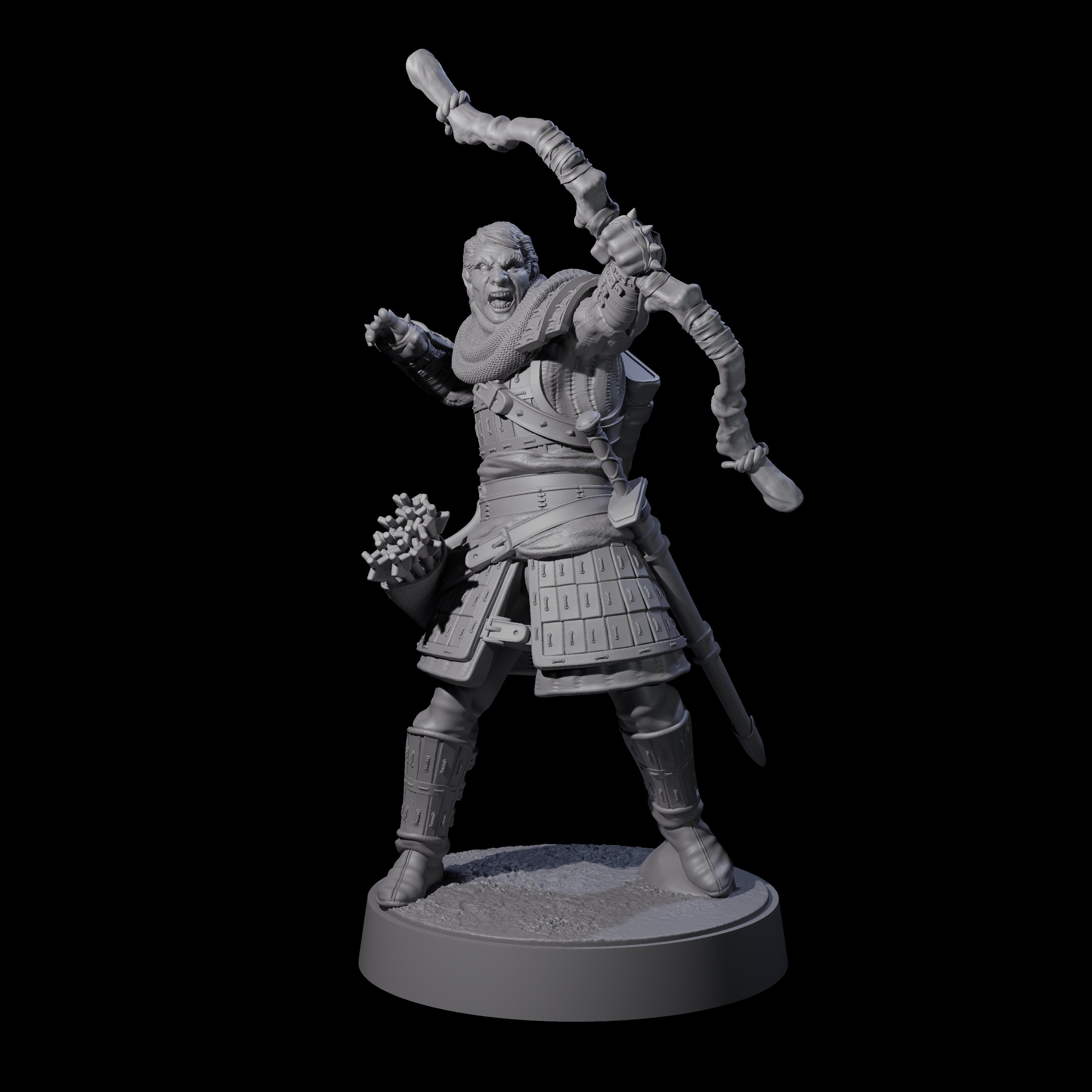 Grizzled Archer E Miniature for Dungeons and Dragons, Pathfinder or other TTRPGs