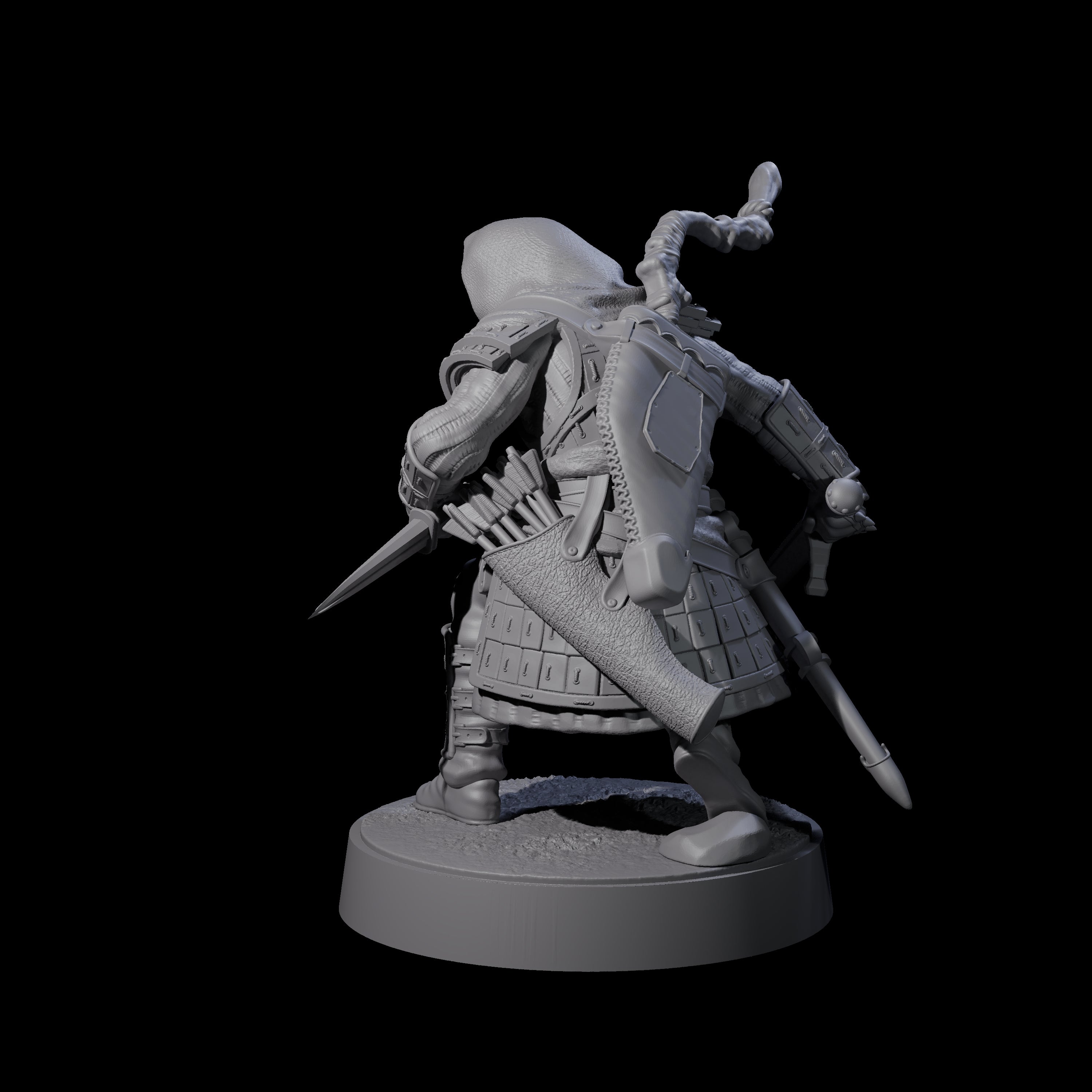 Grizzled Archer F Miniature for Dungeons and Dragons, Pathfinder or other TTRPGs