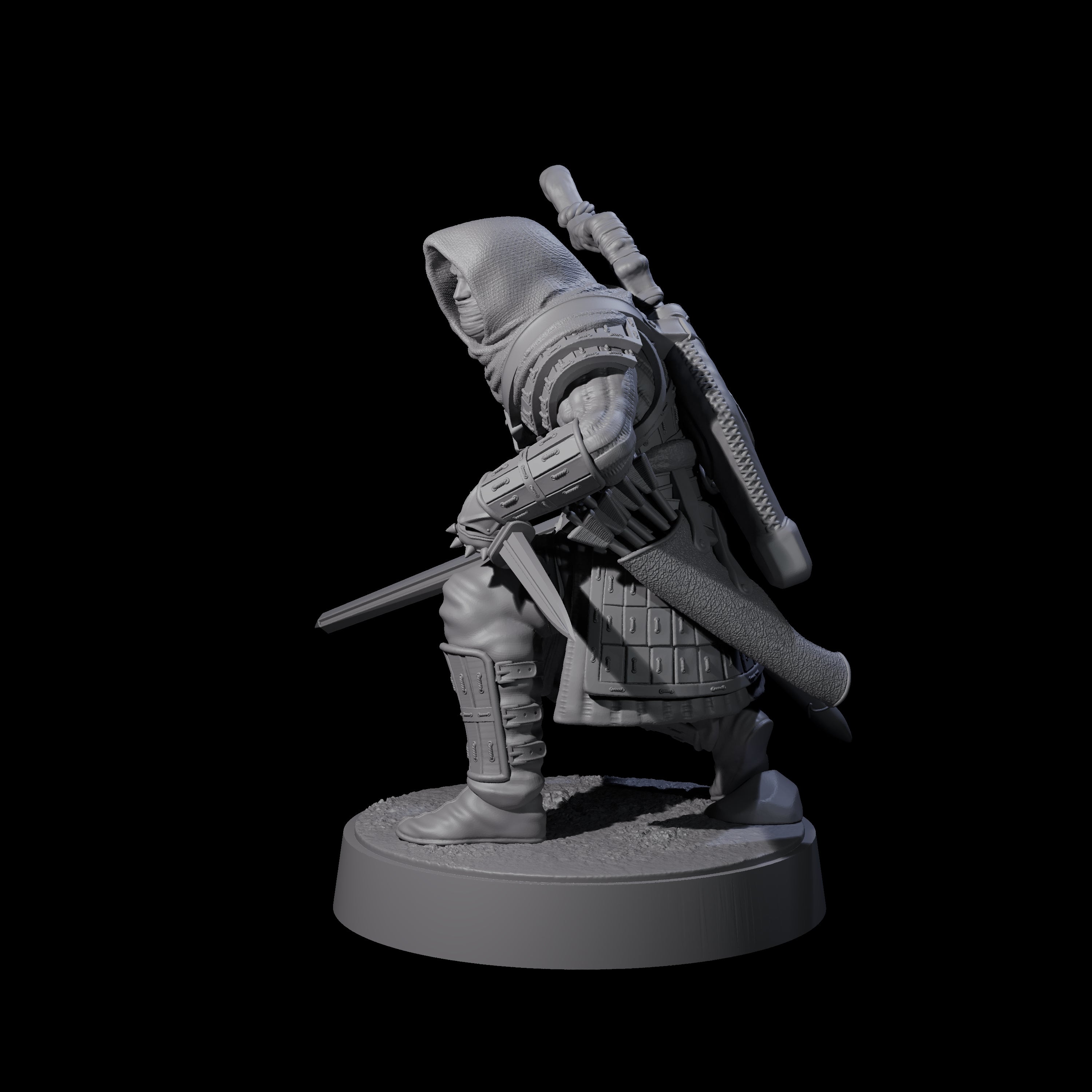 Grizzled Archer F Miniature for Dungeons and Dragons, Pathfinder or other TTRPGs