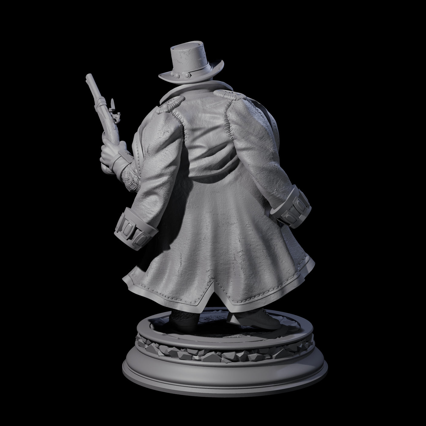 Grizzled Dwarf Gunslinger Miniature for Dungeons and Dragons, Pathfinder or other TTRPGs