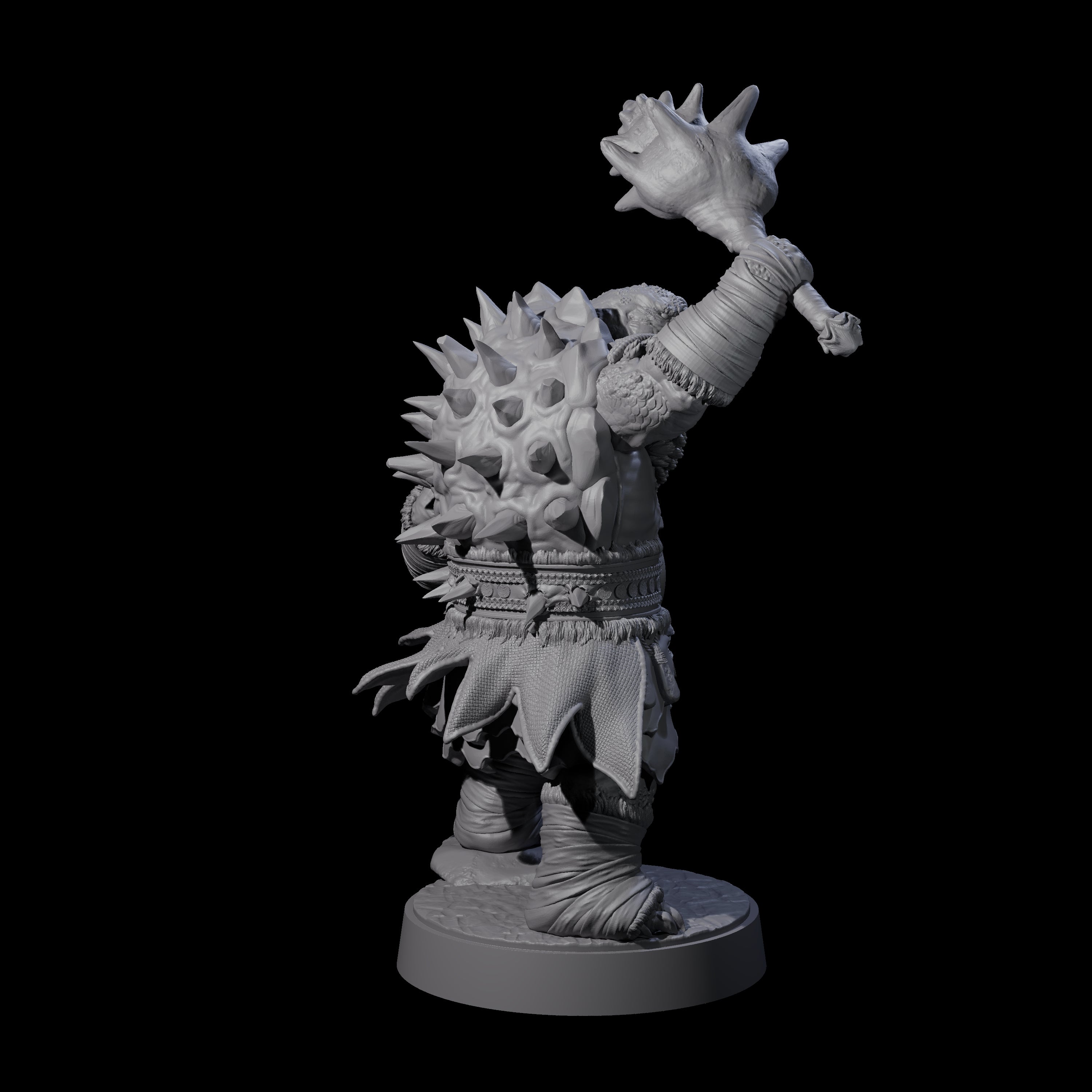 Grizzled Tortle Chief Miniature for Dungeons and Dragons, Pathfinder or other TTRPGs