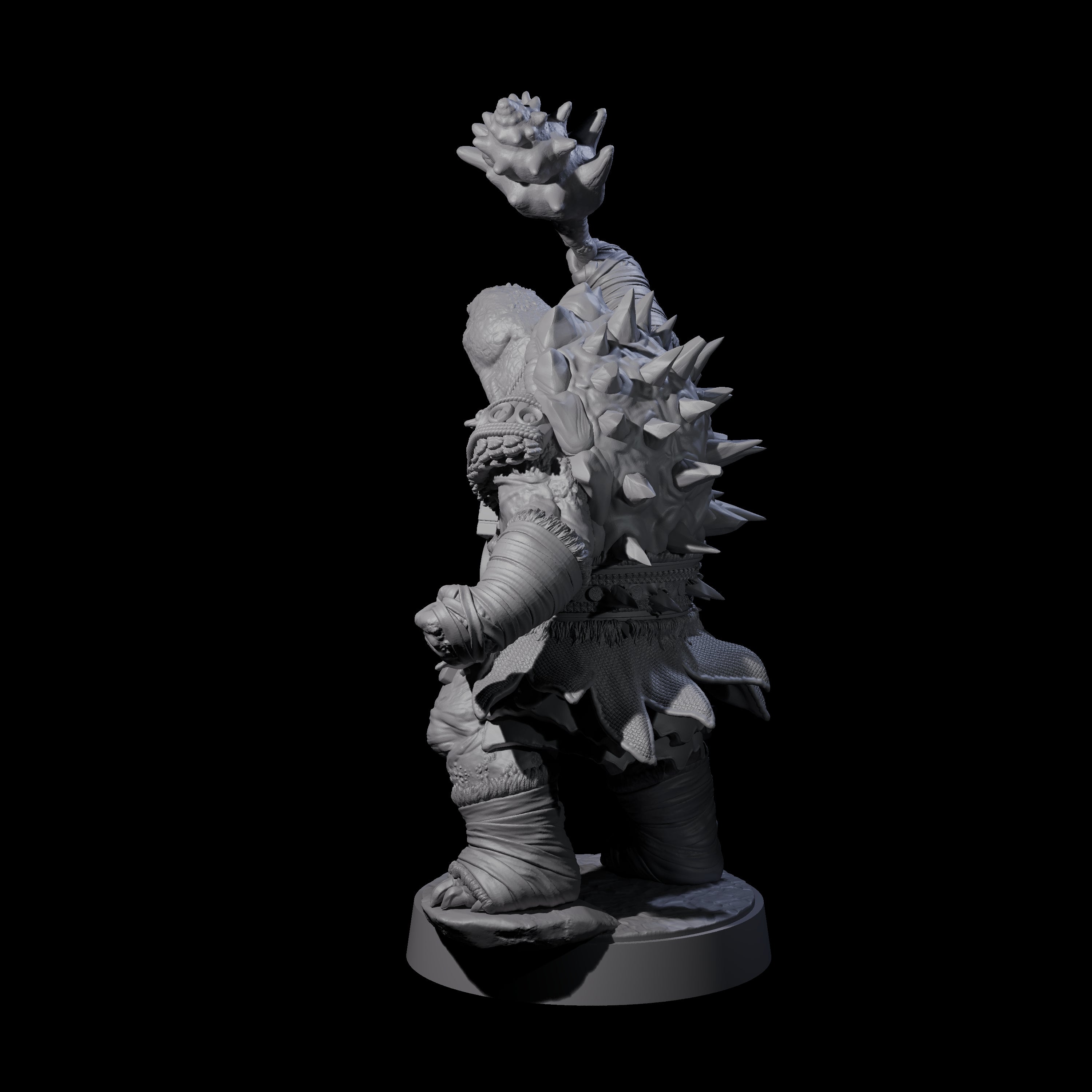 Grizzled Tortle Chief Miniature for Dungeons and Dragons, Pathfinder or other TTRPGs