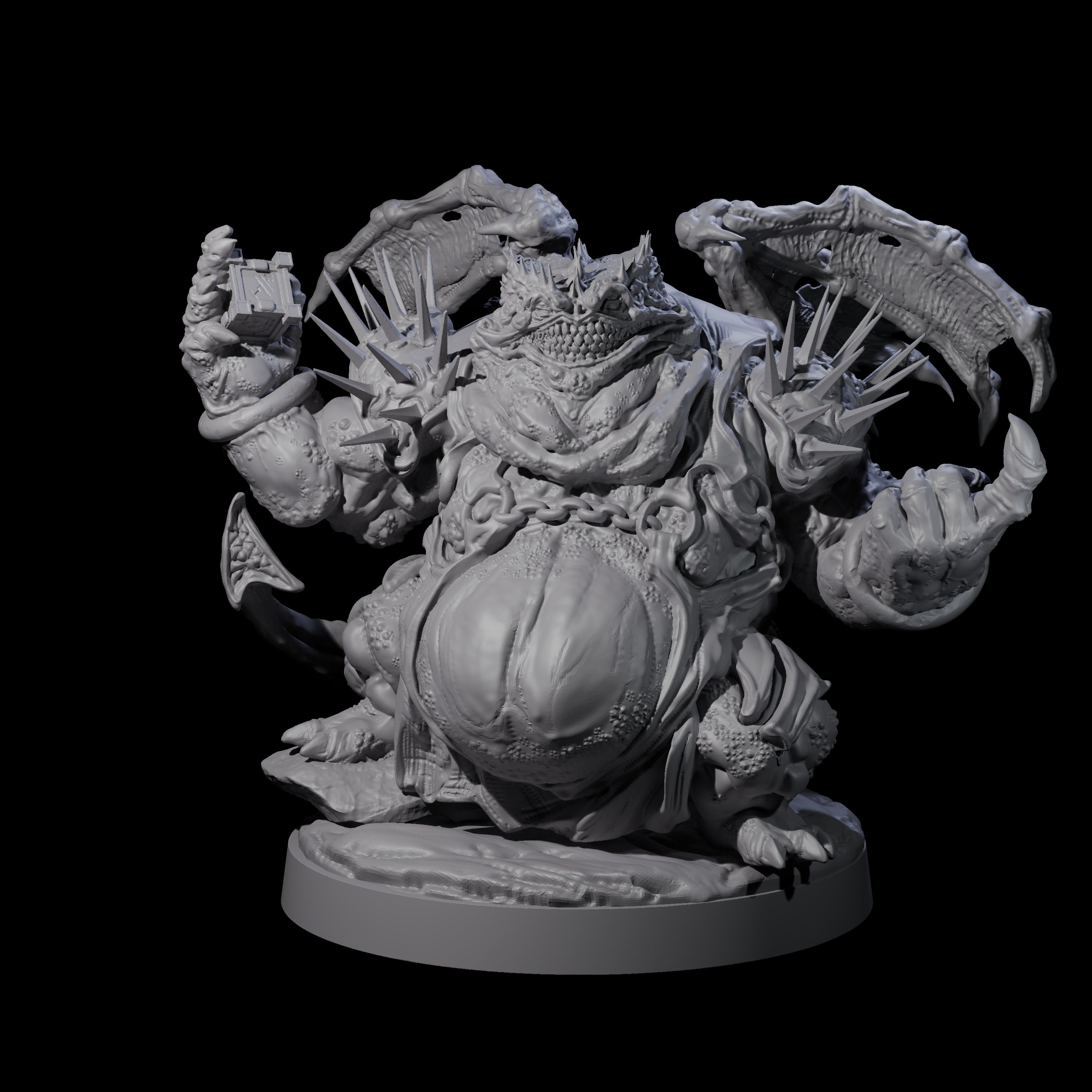 Grotesque Demon Courtier Miniature for Dungeons and Dragons, Pathfinder or other TTRPGs