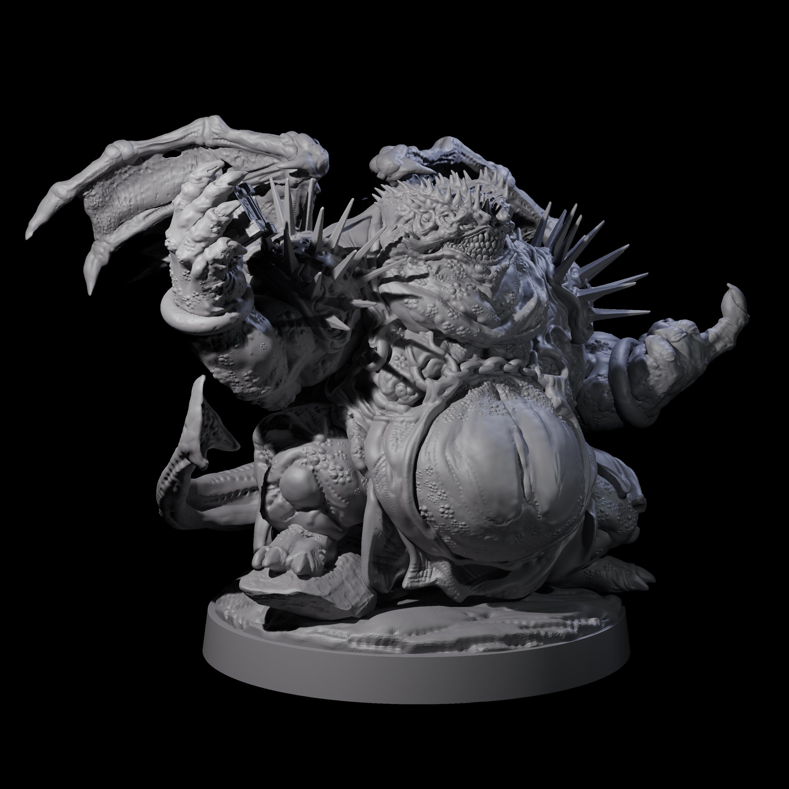 Grotesque Demon Courtier Miniature for Dungeons and Dragons, Pathfinder or other TTRPGs