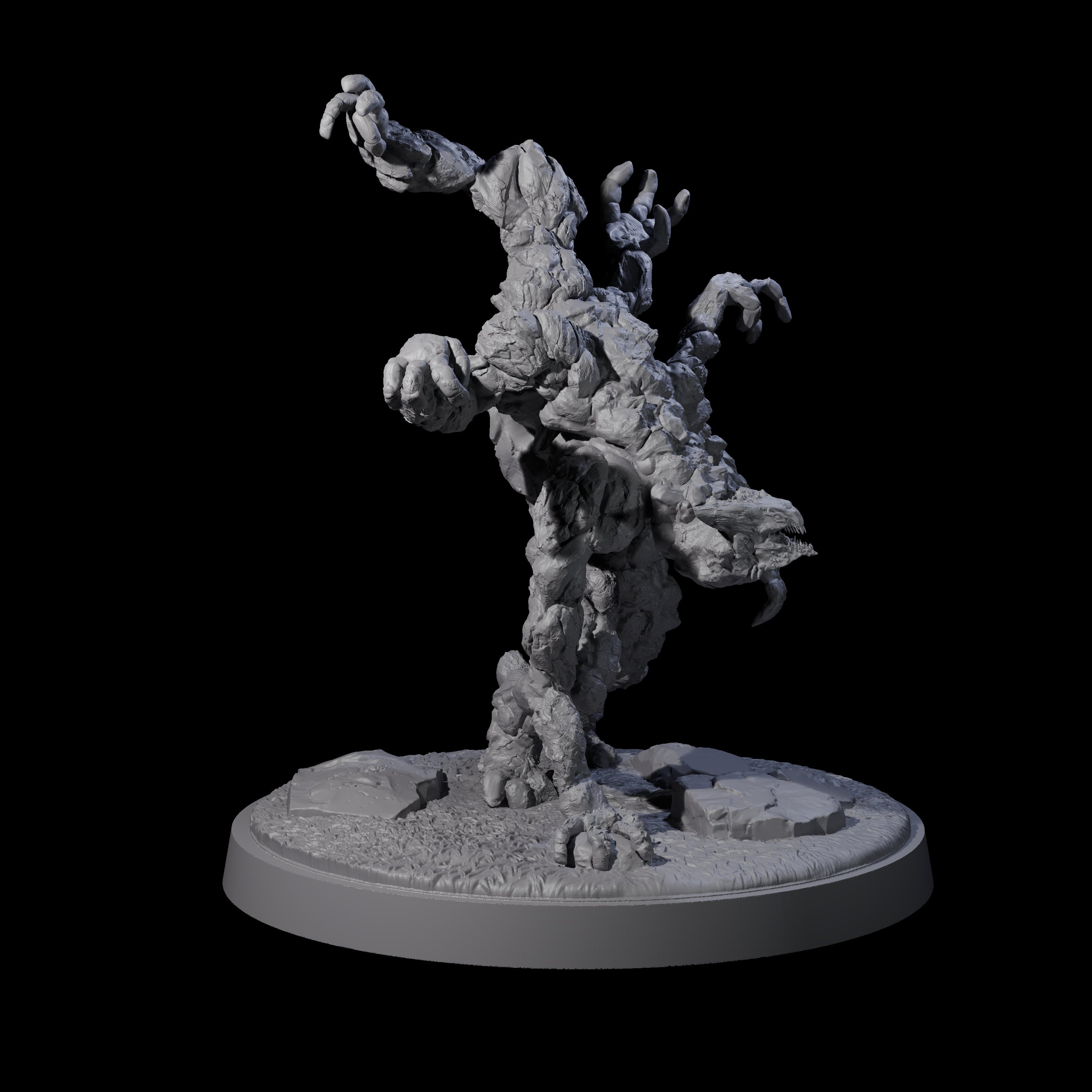 Grotesque Earth Elemental Miniature for Dungeons and Dragons, Pathfinder or other TTRPGs