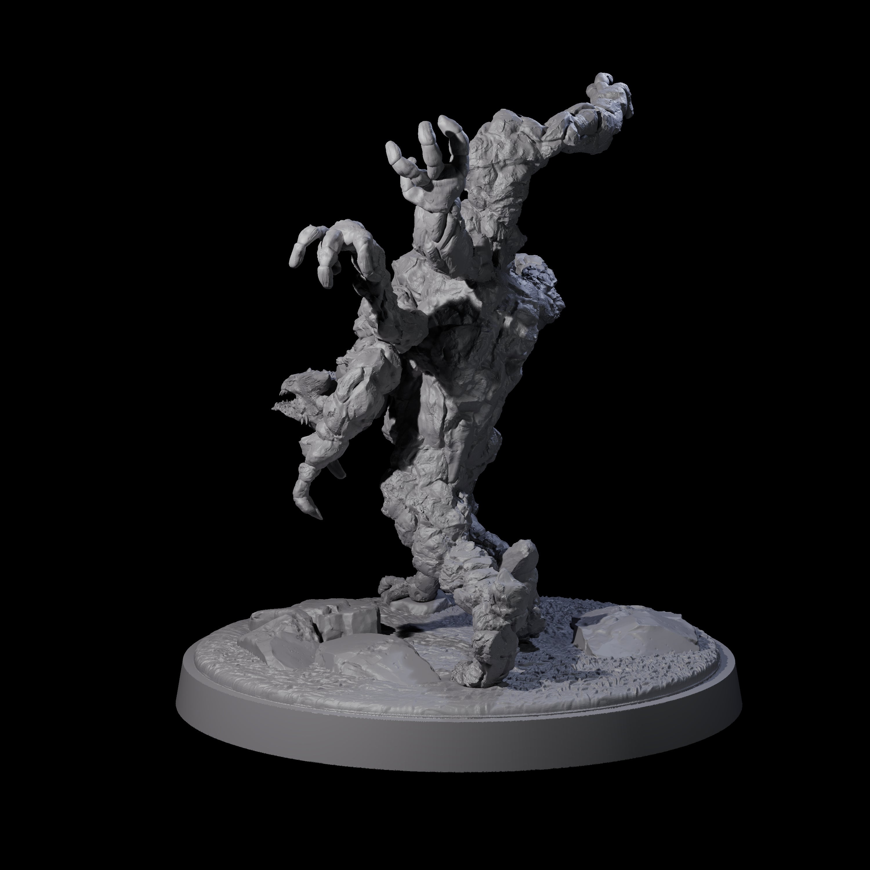 Grotesque Earth Elemental Miniature for Dungeons and Dragons, Pathfinder or other TTRPGs