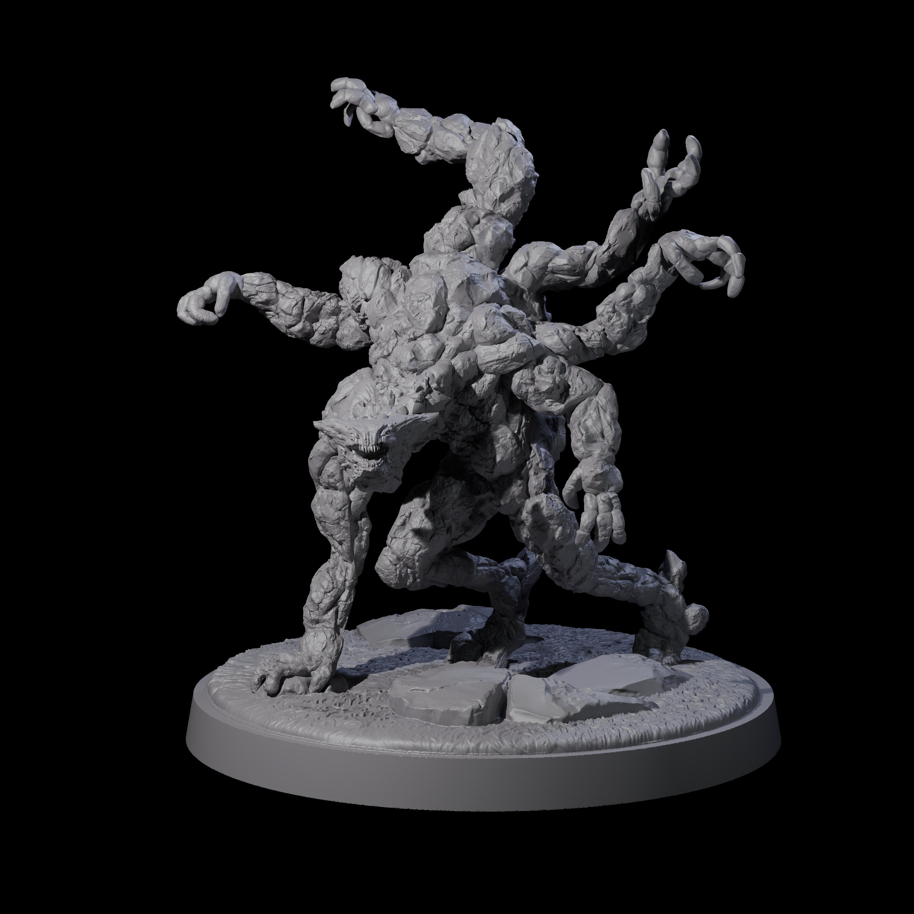 Grotesque Earth Elemental Miniature for Dungeons and Dragons, Pathfinder or other TTRPGs