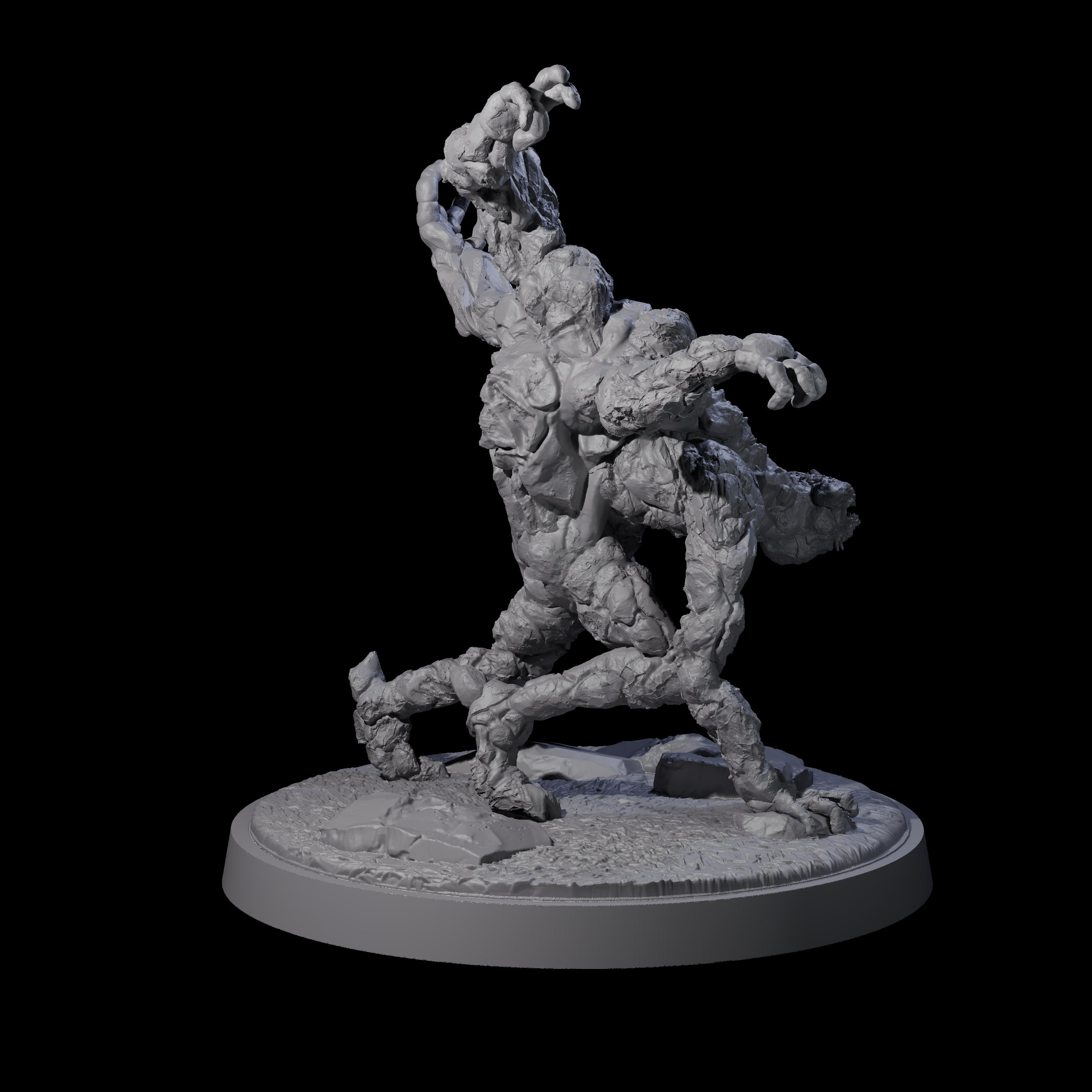 Grotesque Earth Elemental Miniature for Dungeons and Dragons, Pathfinder or other TTRPGs