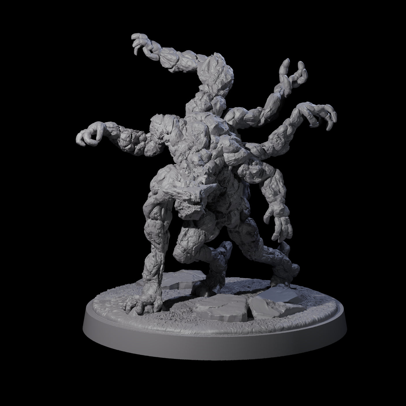 Grotesque Earth Elemental Miniature for Dungeons and Dragons, Pathfinder or other TTRPGs