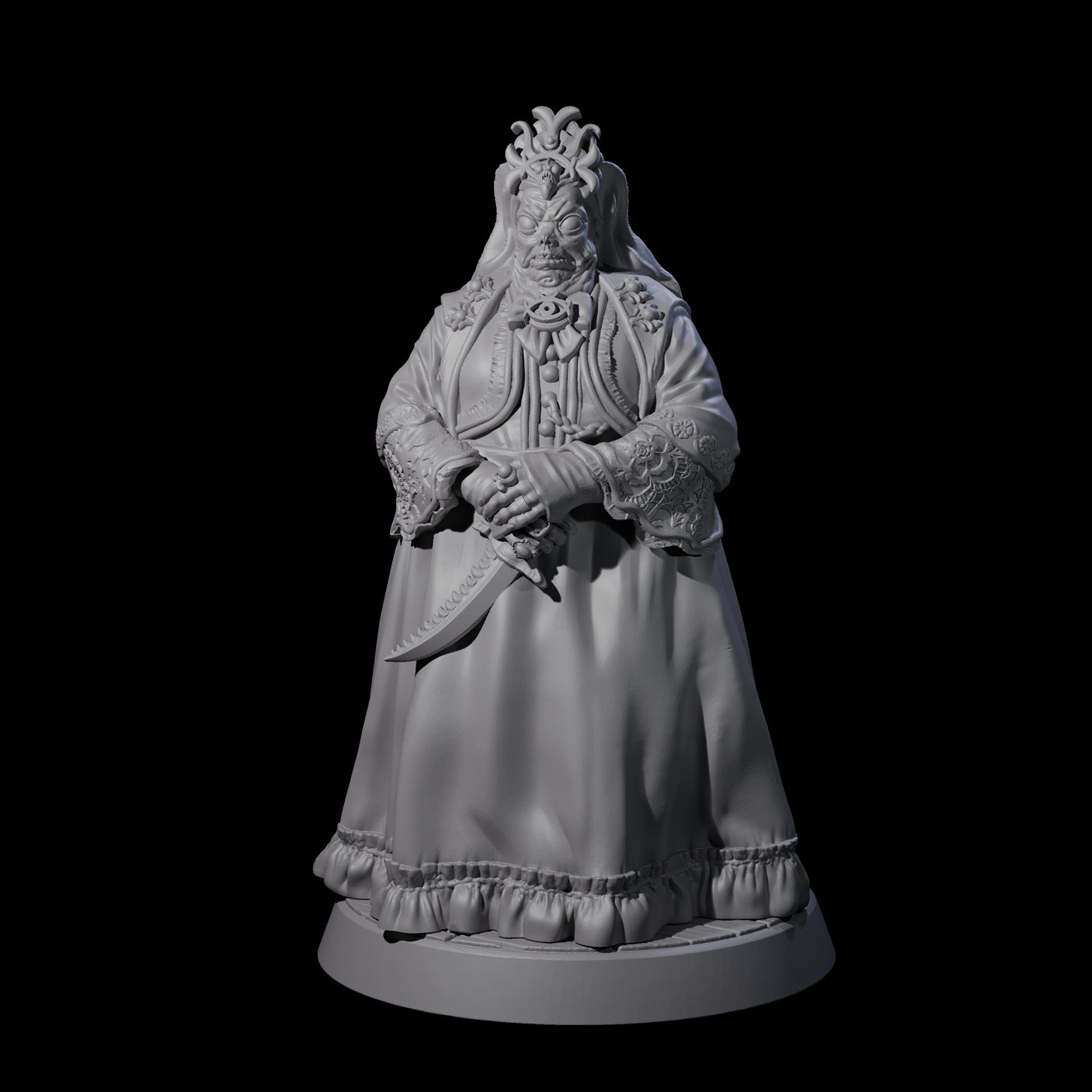 Grotesque Human Cultist Miniature for Dungeons and Dragons, Pathfinder or other TTRPGs
