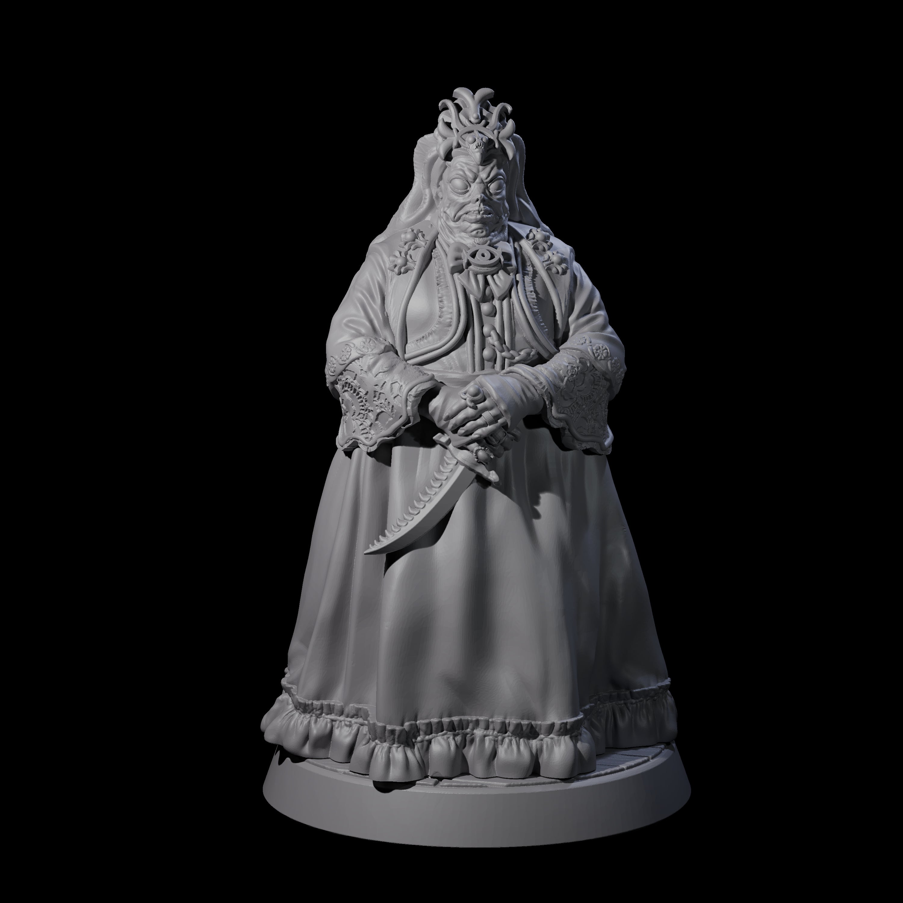 Grotesque Human Cultist Miniature for Dungeons and Dragons, Pathfinder or other TTRPGs