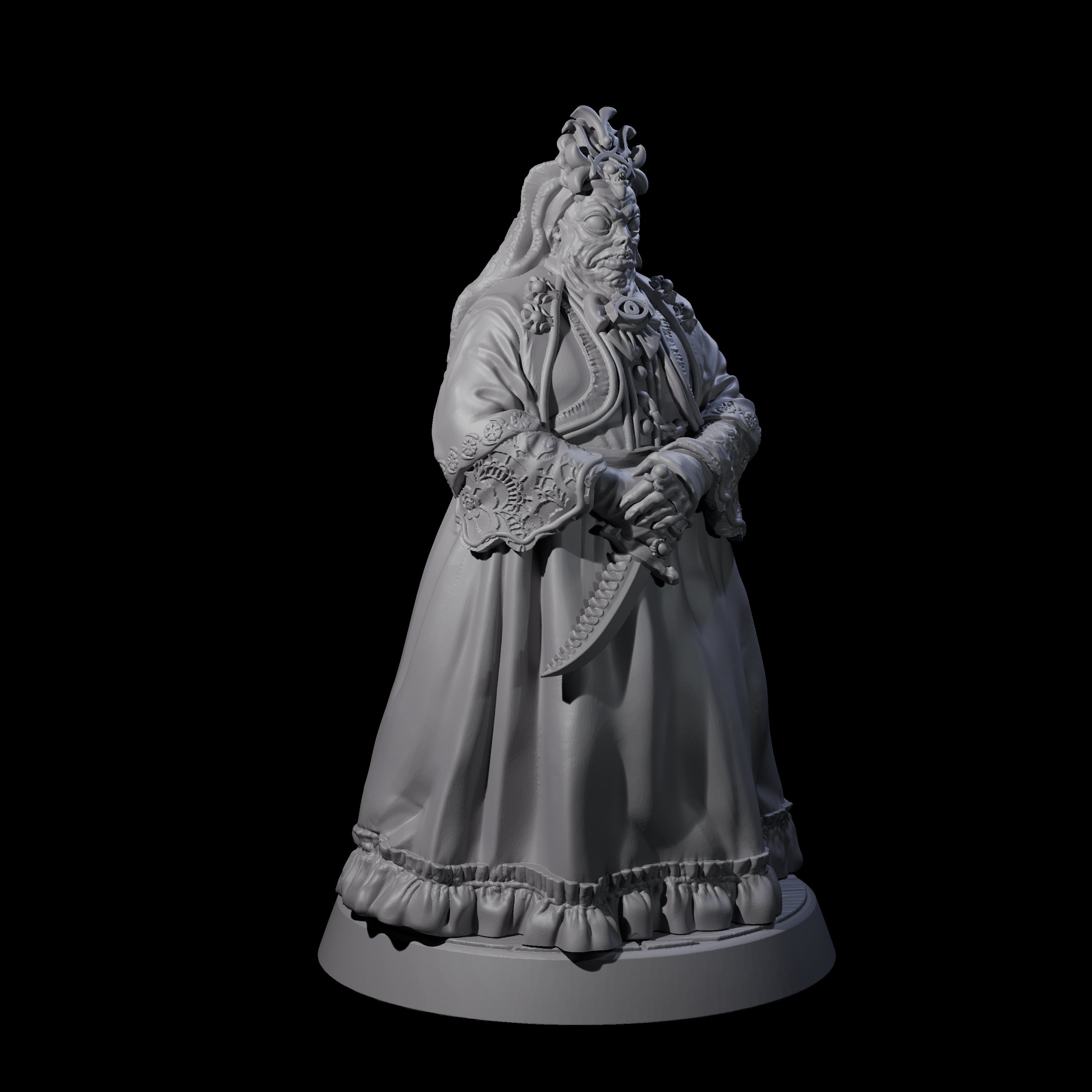 Grotesque Human Cultist Miniature for Dungeons and Dragons, Pathfinder or other TTRPGs