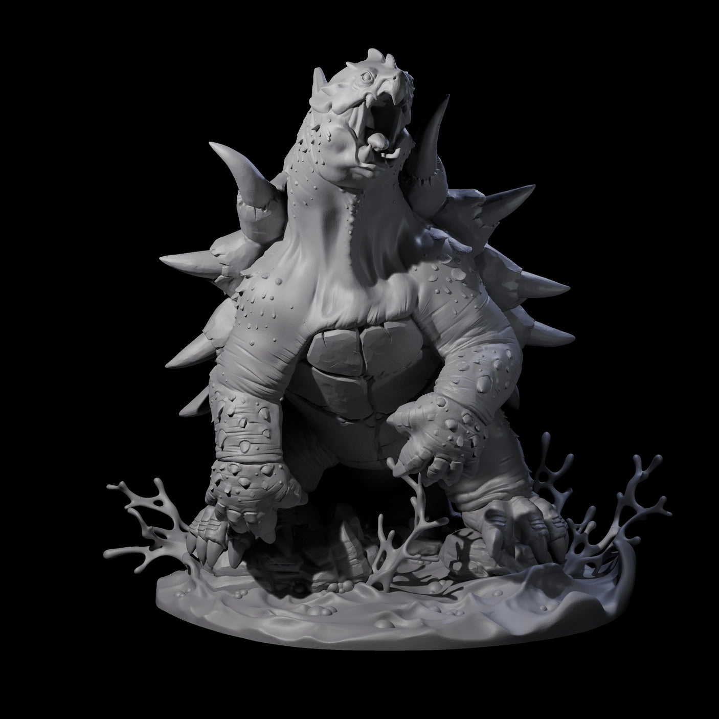 Grouchy Snapping Turtle Miniature for Dungeons and Dragons, Pathfinder or other TTRPGs