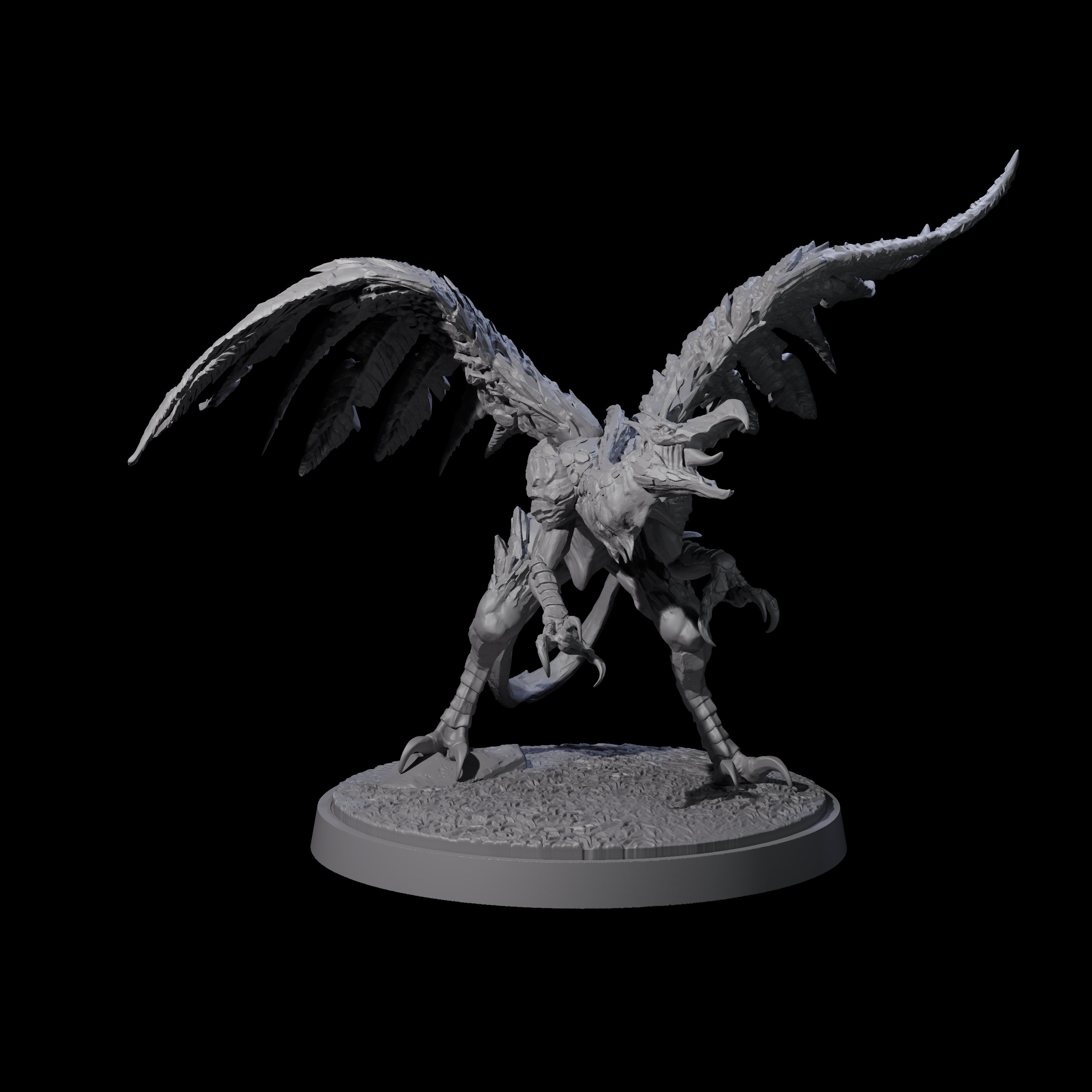 Grounded Angry Vrock A Miniature for Dungeons and Dragons, Pathfinder or other TTRPGs
