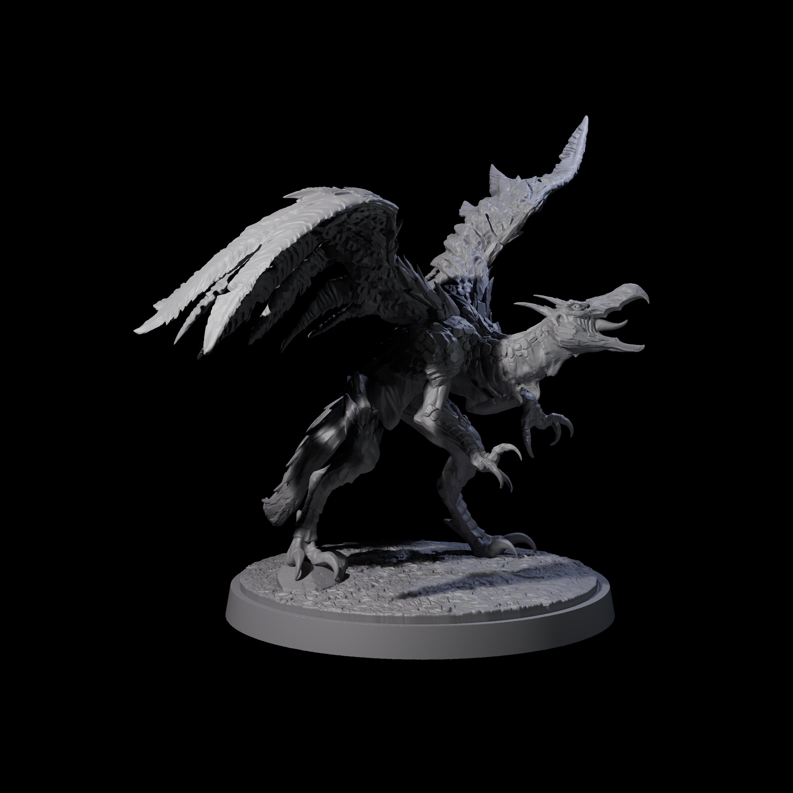 Grounded Angry Vrock A Miniature for Dungeons and Dragons, Pathfinder or other TTRPGs