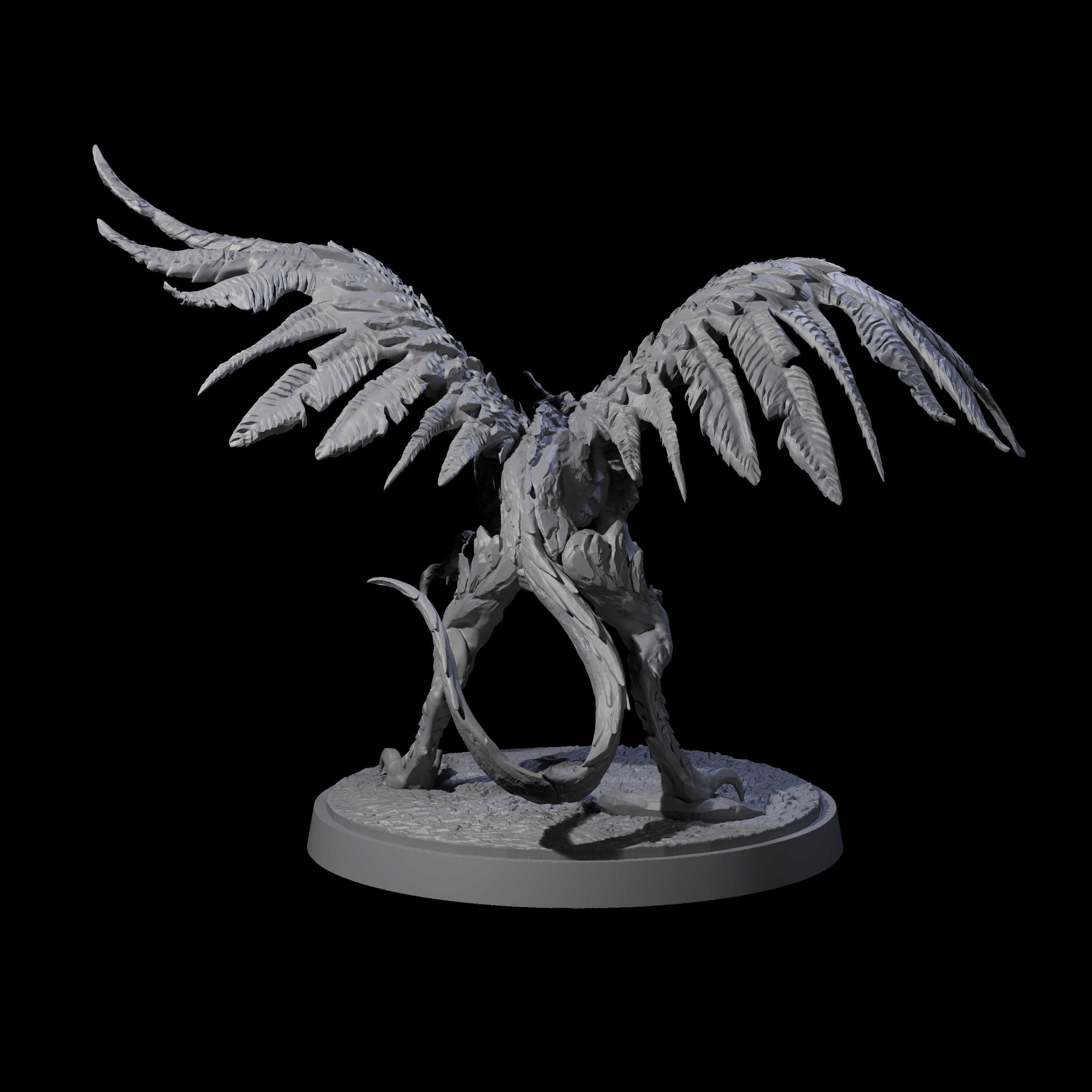 Grounded Angry Vrock A Miniature for Dungeons and Dragons, Pathfinder or other TTRPGs