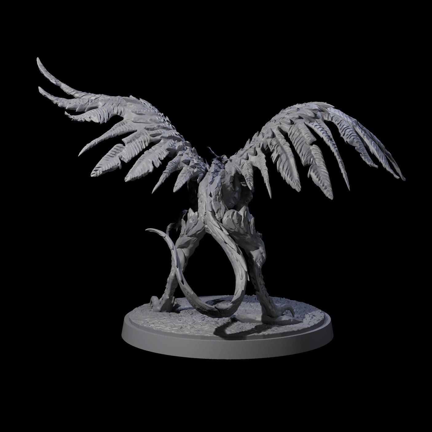 Grounded Angry Vrock A Miniature for Dungeons and Dragons, Pathfinder or other TTRPGs