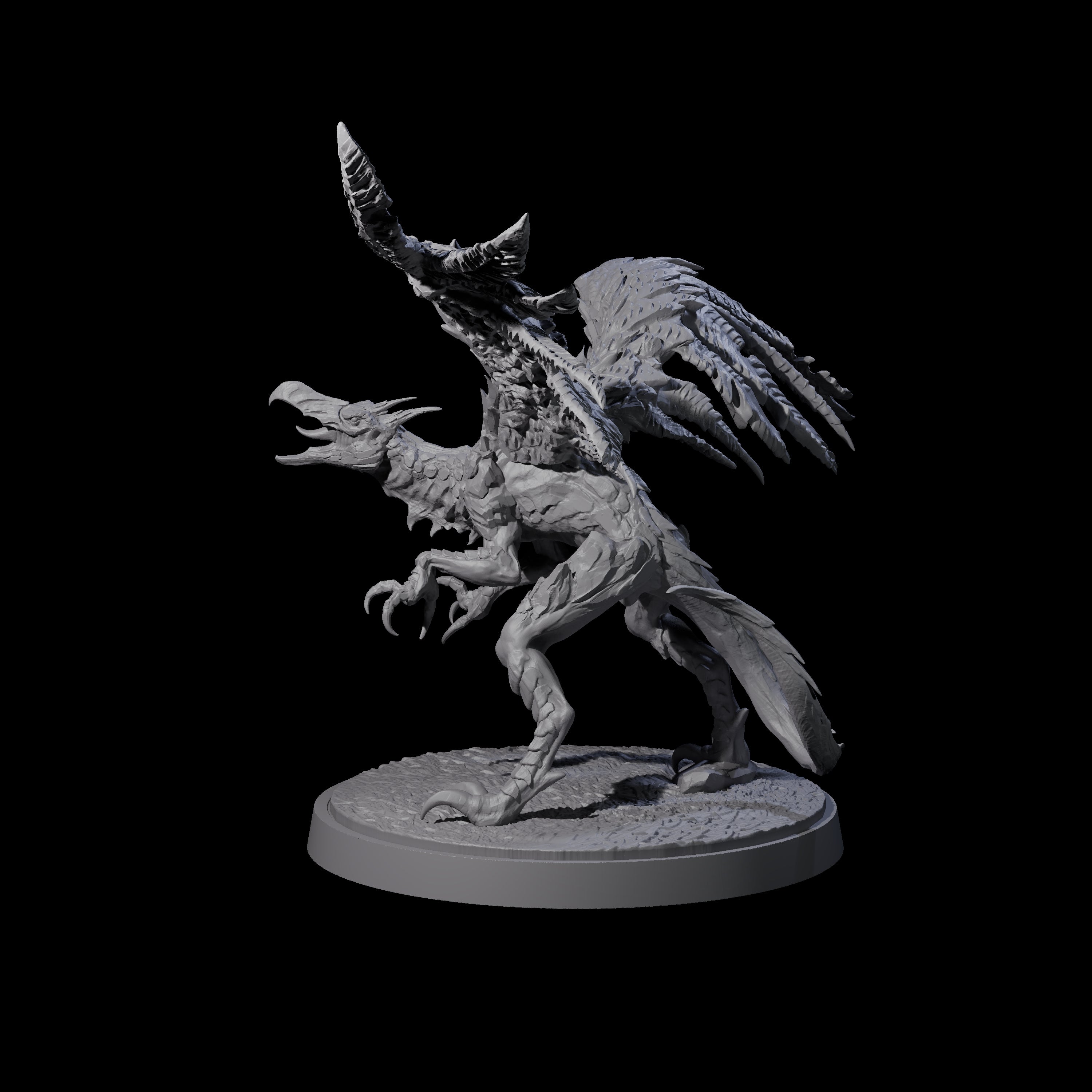 Grounded Angry Vrock A Miniature for Dungeons and Dragons, Pathfinder or other TTRPGs