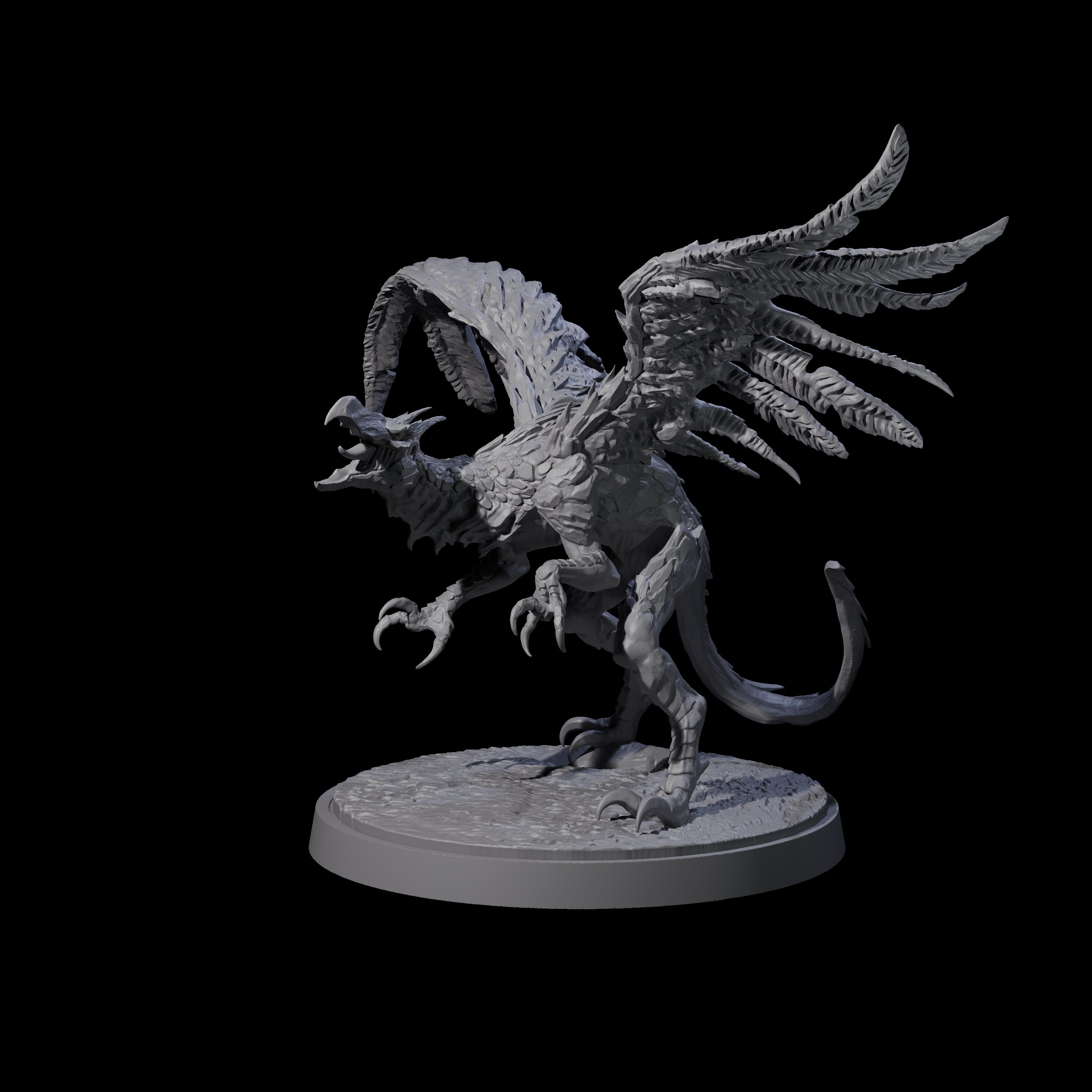 Grounded Angry Vrock A Miniature for Dungeons and Dragons, Pathfinder or other TTRPGs
