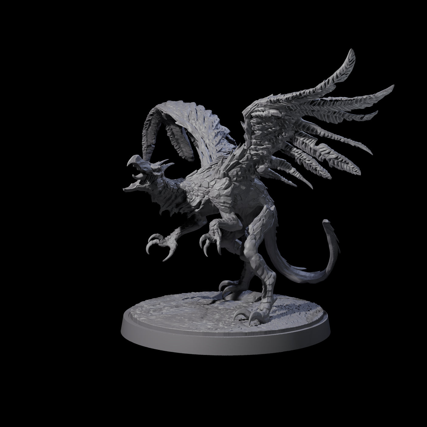 Grounded Angry Vrock A Miniature for Dungeons and Dragons, Pathfinder or other TTRPGs