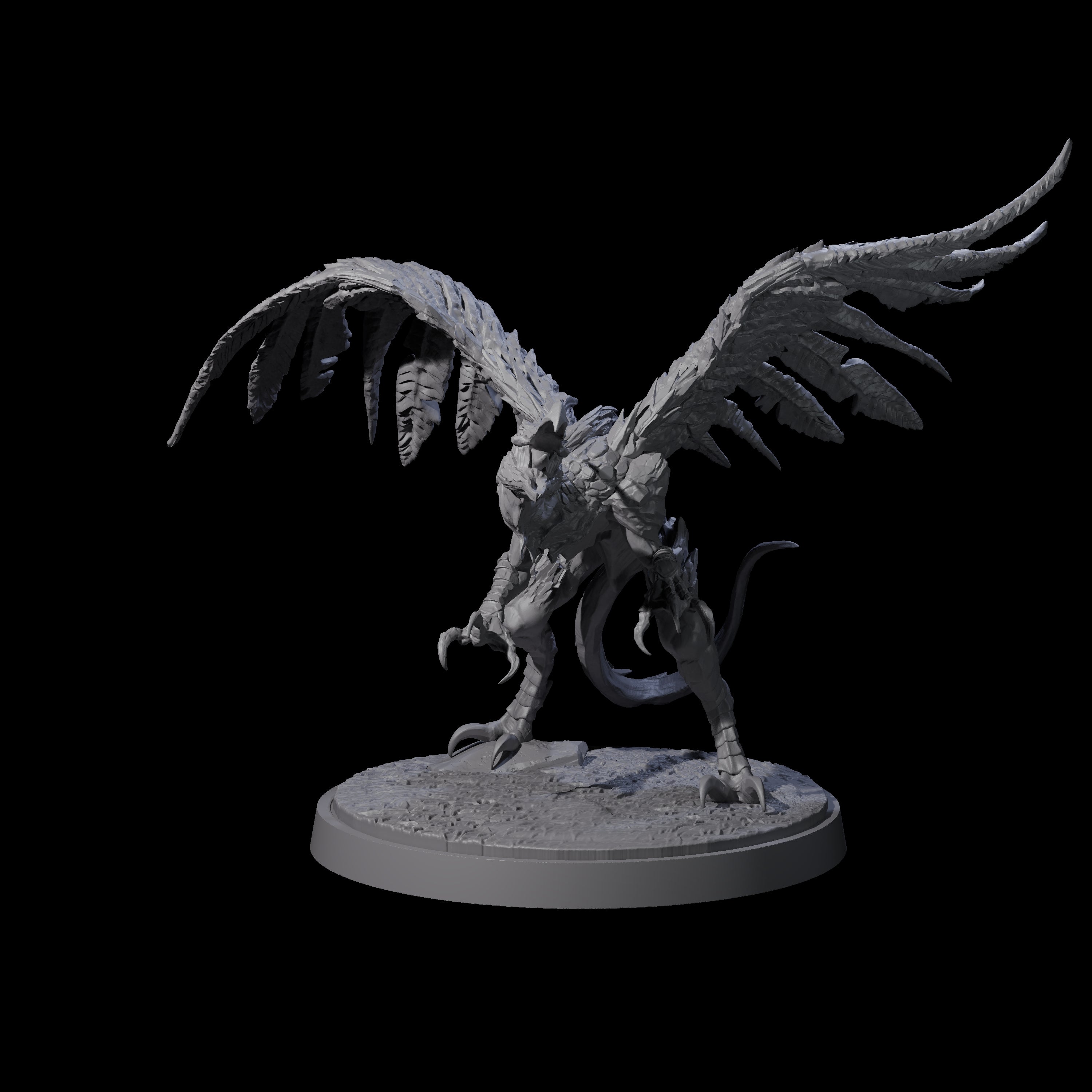 Grounded Angry Vrock A Miniature for Dungeons and Dragons, Pathfinder or other TTRPGs
