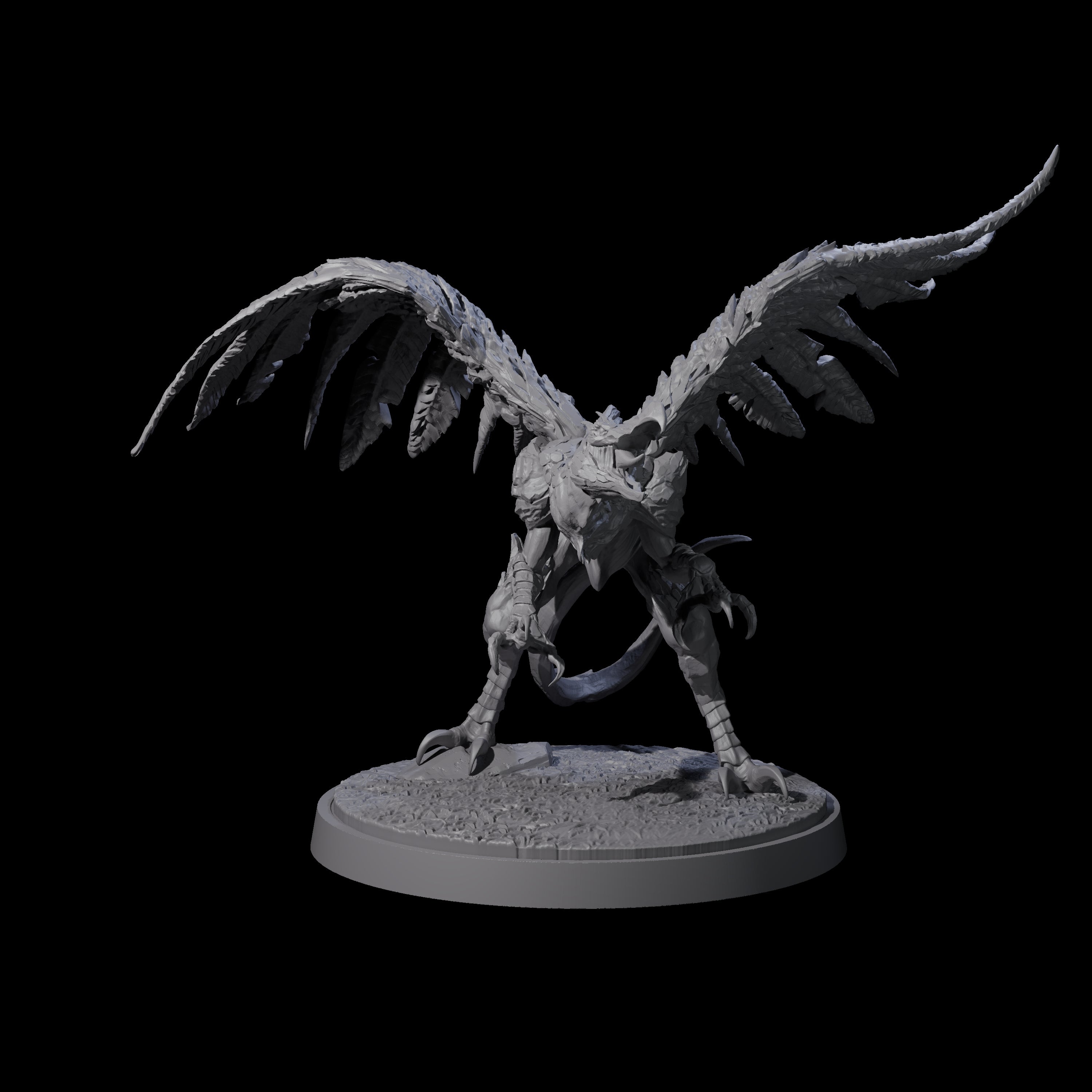 Grounded Angry Vrock A Miniature for Dungeons and Dragons, Pathfinder or other TTRPGs