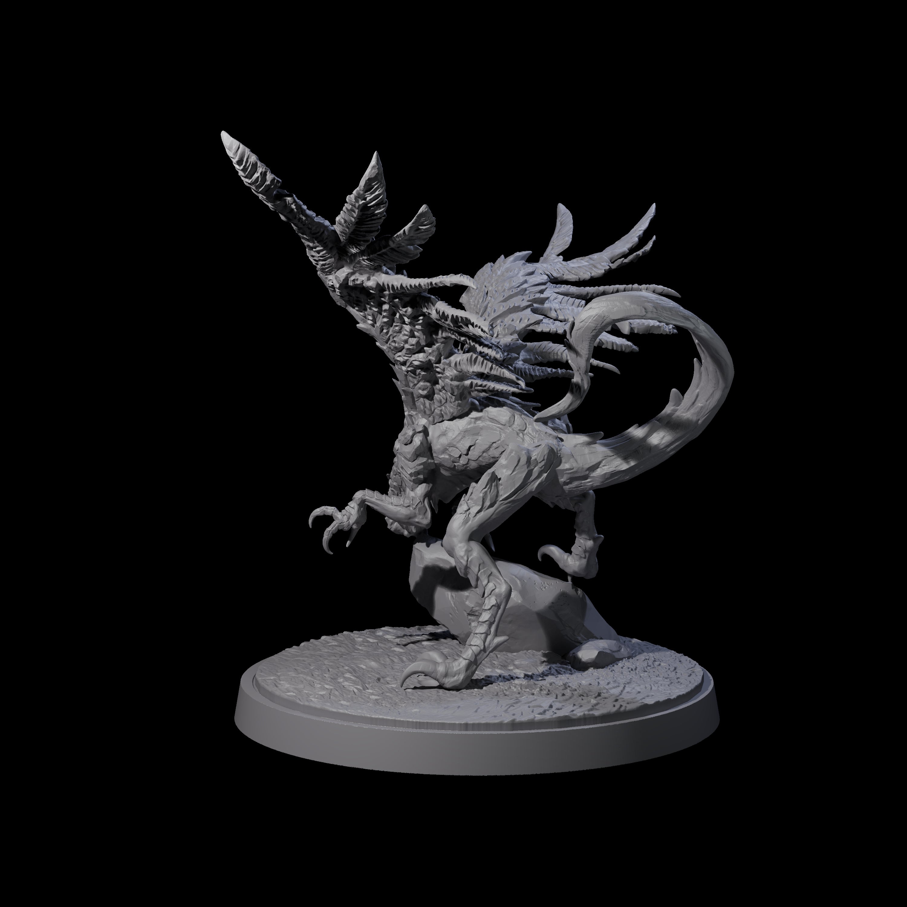 Grounded Angry Vrock B Miniature for Dungeons and Dragons, Pathfinder or other TTRPGs