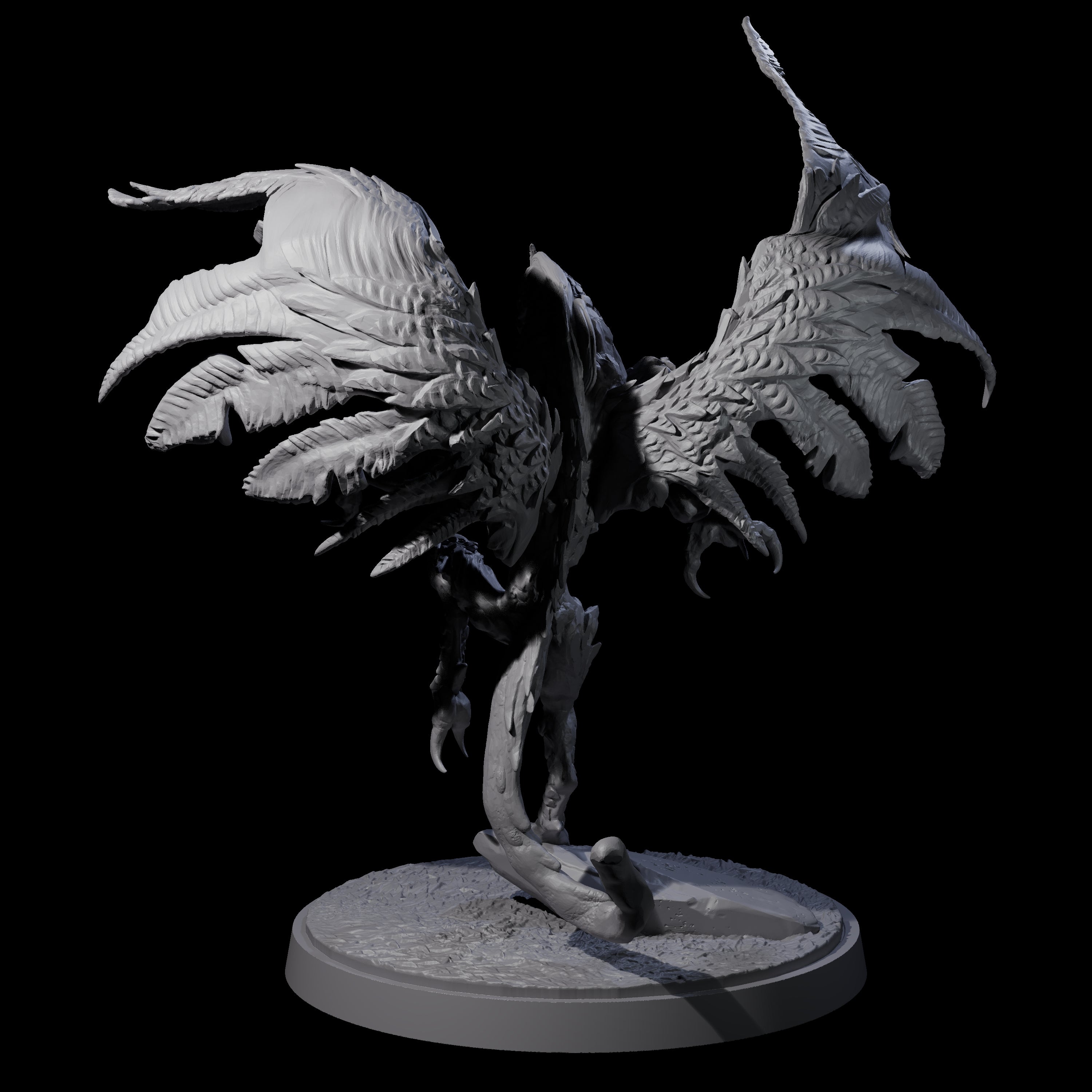 Grounded Angry Vrock C Miniature for Dungeons and Dragons, Pathfinder or other TTRPGs