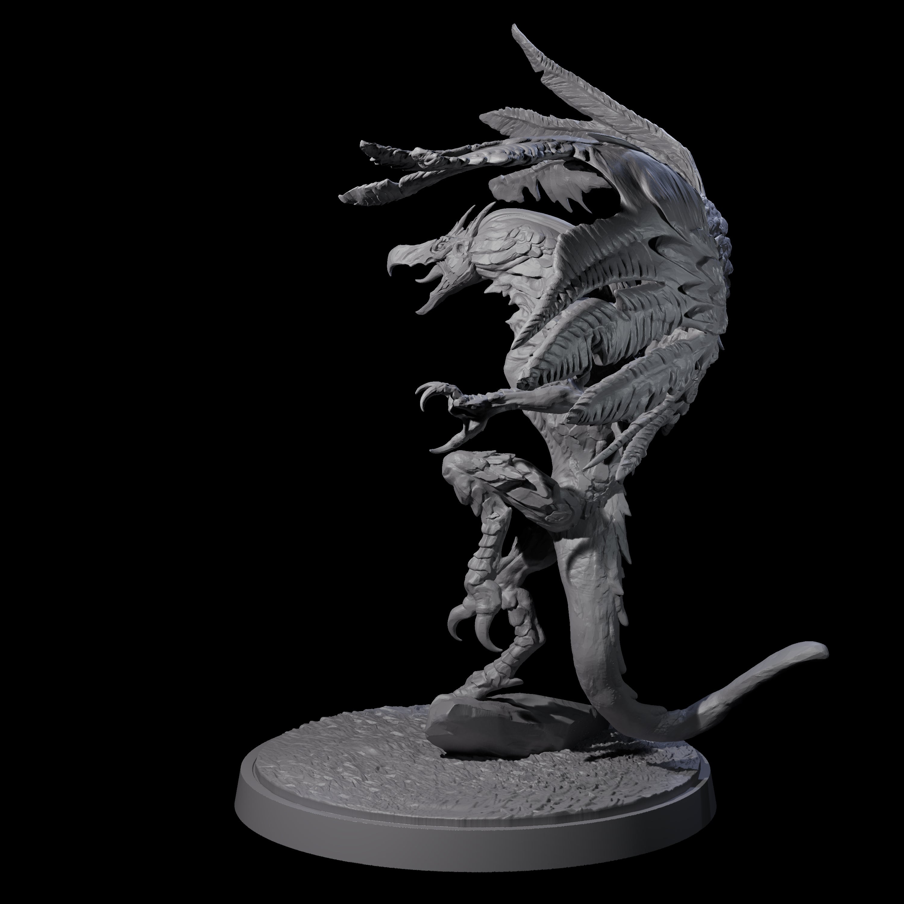 Grounded Angry Vrock C Miniature for Dungeons and Dragons, Pathfinder or other TTRPGs