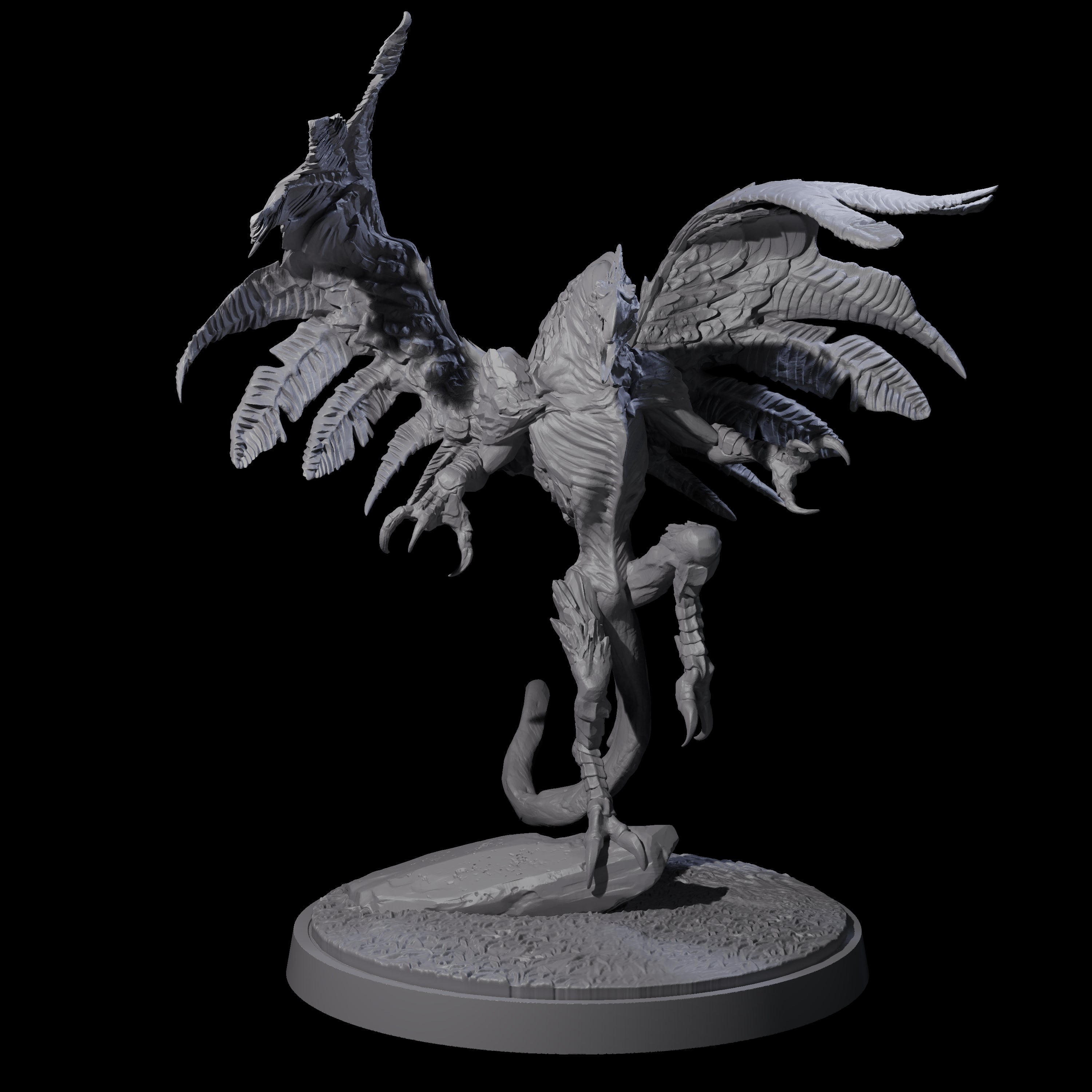 Grounded Angry Vrock C Miniature for Dungeons and Dragons, Pathfinder or other TTRPGs