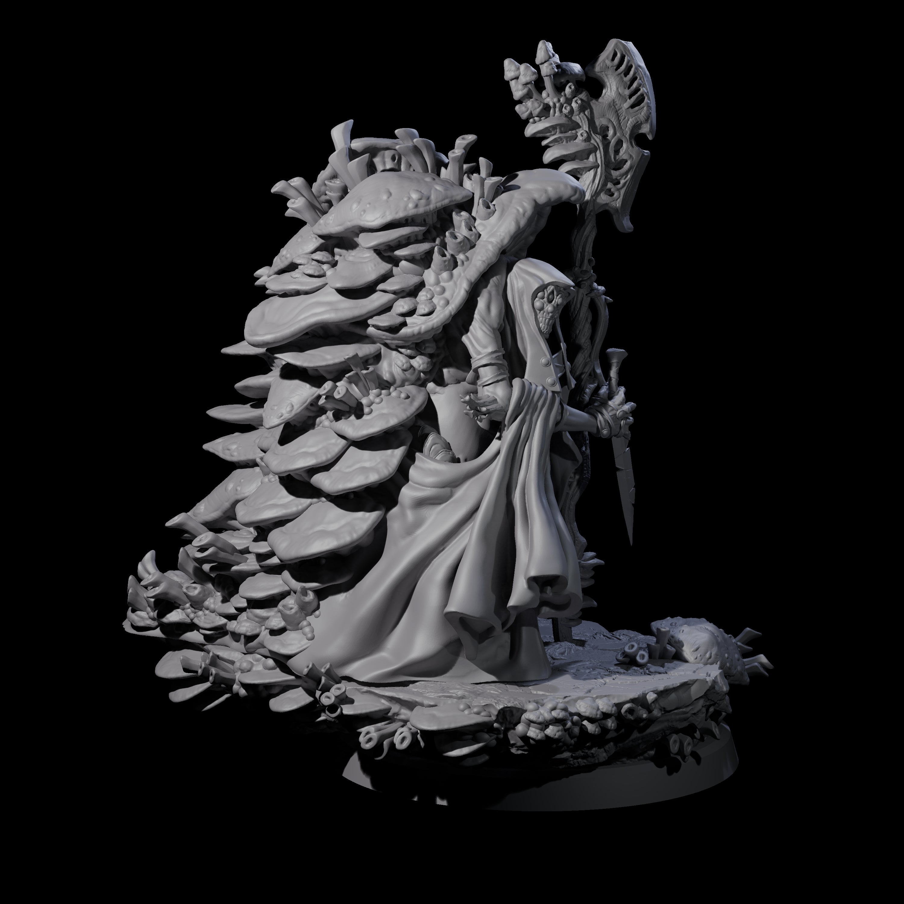 Growing Fungus Cultist A Miniature for Dungeons and Dragons, Pathfinder or other TTRPGs