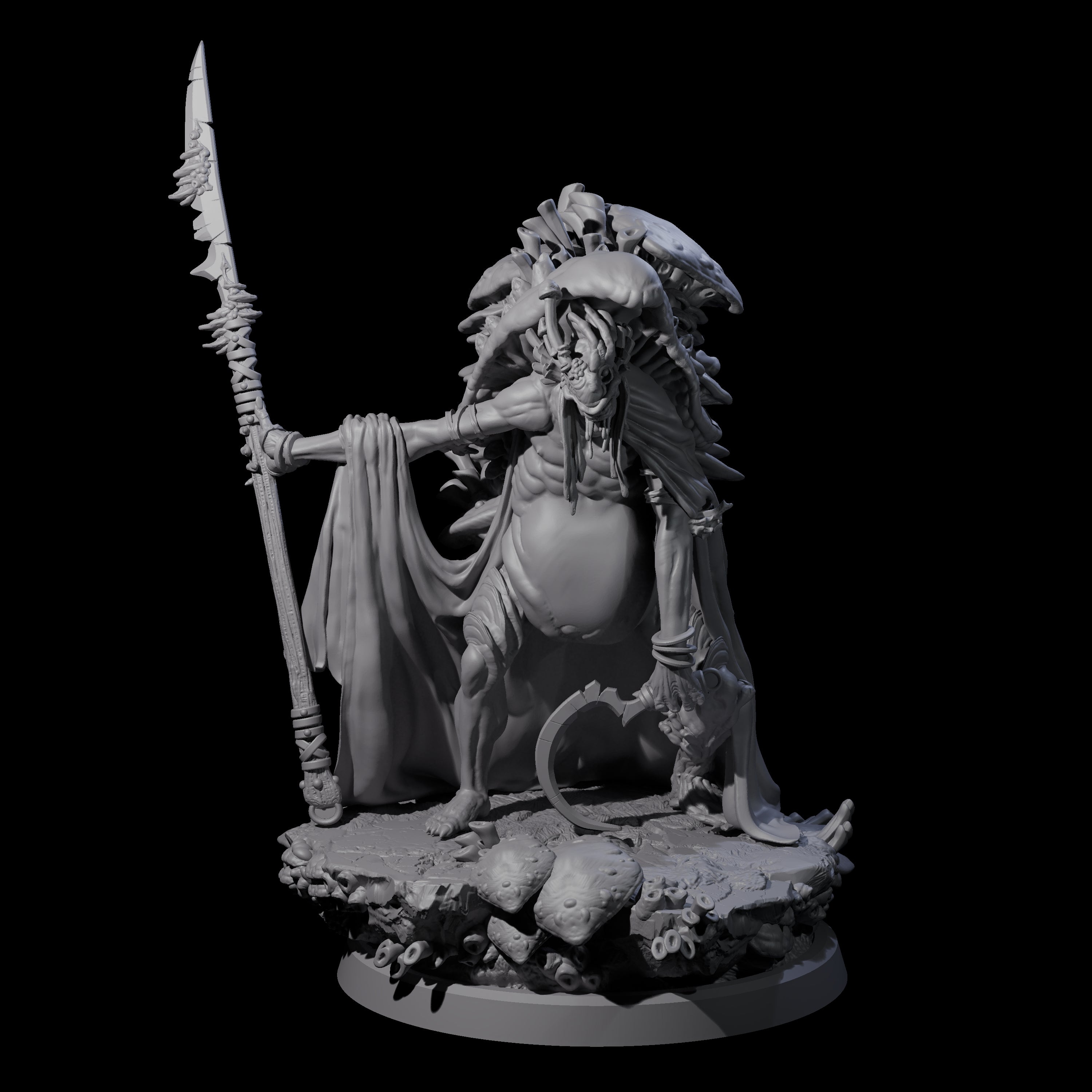Growing Fungus Cultist C Miniature for Dungeons and Dragons, Pathfinder or other TTRPGs