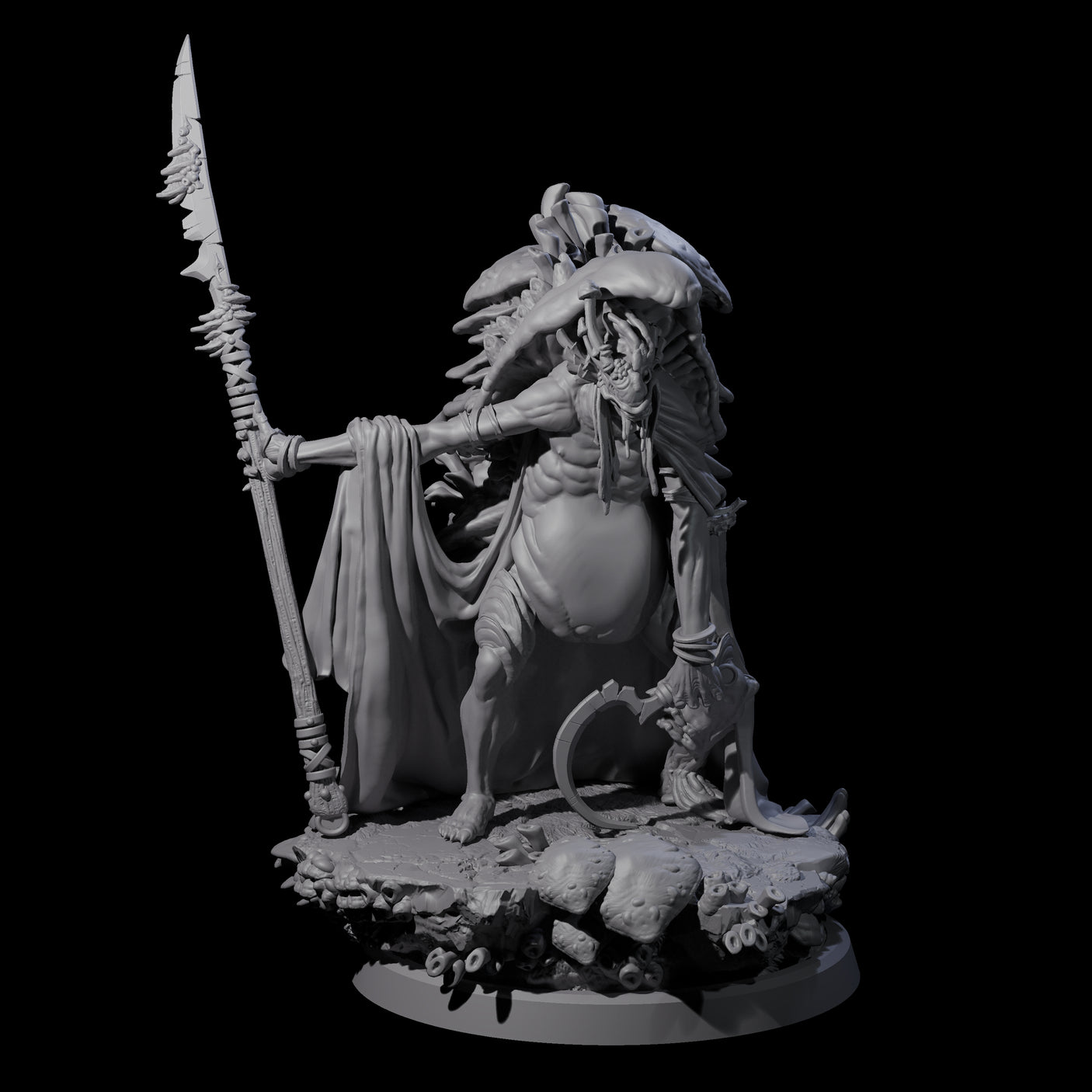 Growing Fungus Cultist C Miniature for Dungeons and Dragons, Pathfinder or other TTRPGs